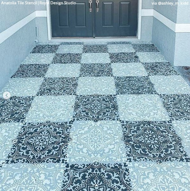 Anatolia Tile Stencil Kit - Reusable DIY Ceramic & Mosaic Tile Painting Template for Home Decor, Bathroom & Kitchen Backsplash - Perfect for DIY Crafts, Wall Art & Floor Designs