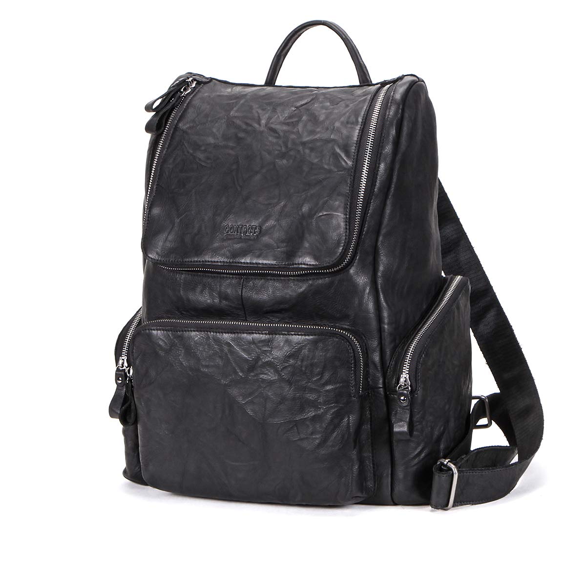 Genuine Leather Laptop Backpack for Women & Men - 13.3 Inch Travel, School, Work Bag - Stylish Tote Handbag for Business, College, Commuting & Daily Use