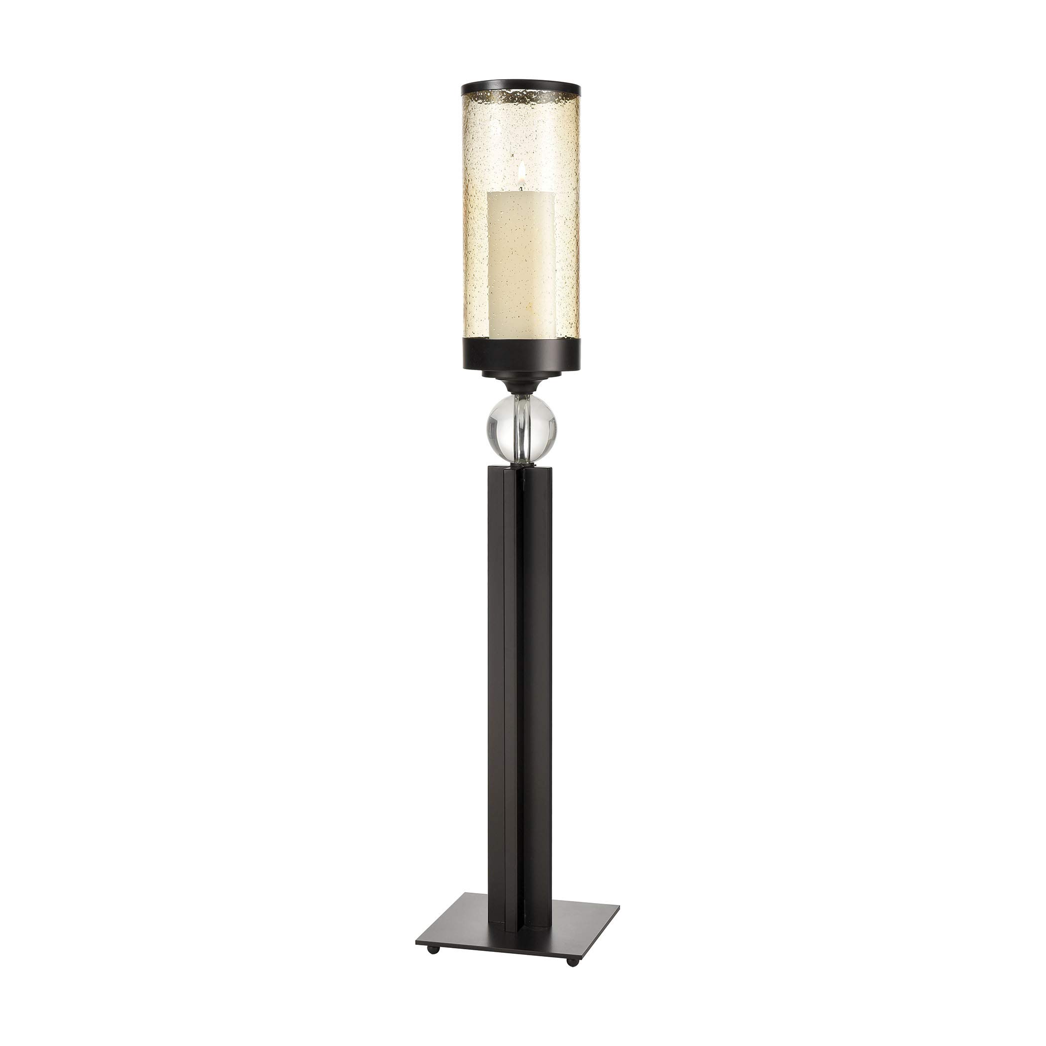 AR Lighting Tall Bronze & Amber Candle Holder - Elegant Home Decor for Dining Table, Fireplace Mantel, and Wedding Centerpieces
