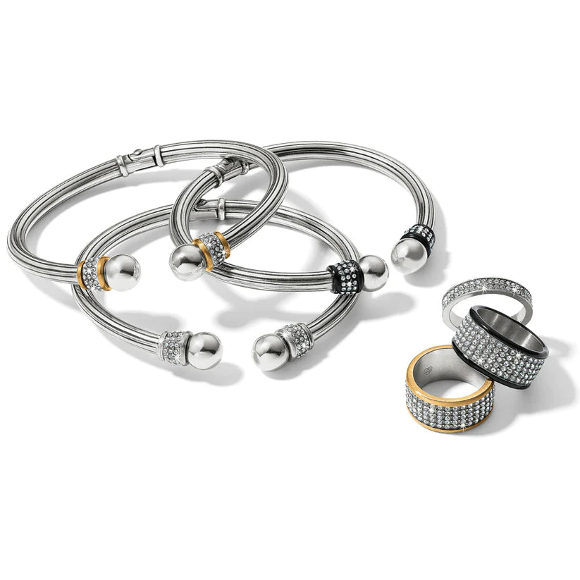 Brighton Meridian Open Hinged Bangle - Elegant Adjustable Bracelet for Women | Perfect for Parties, Weddings & Everyday Wear