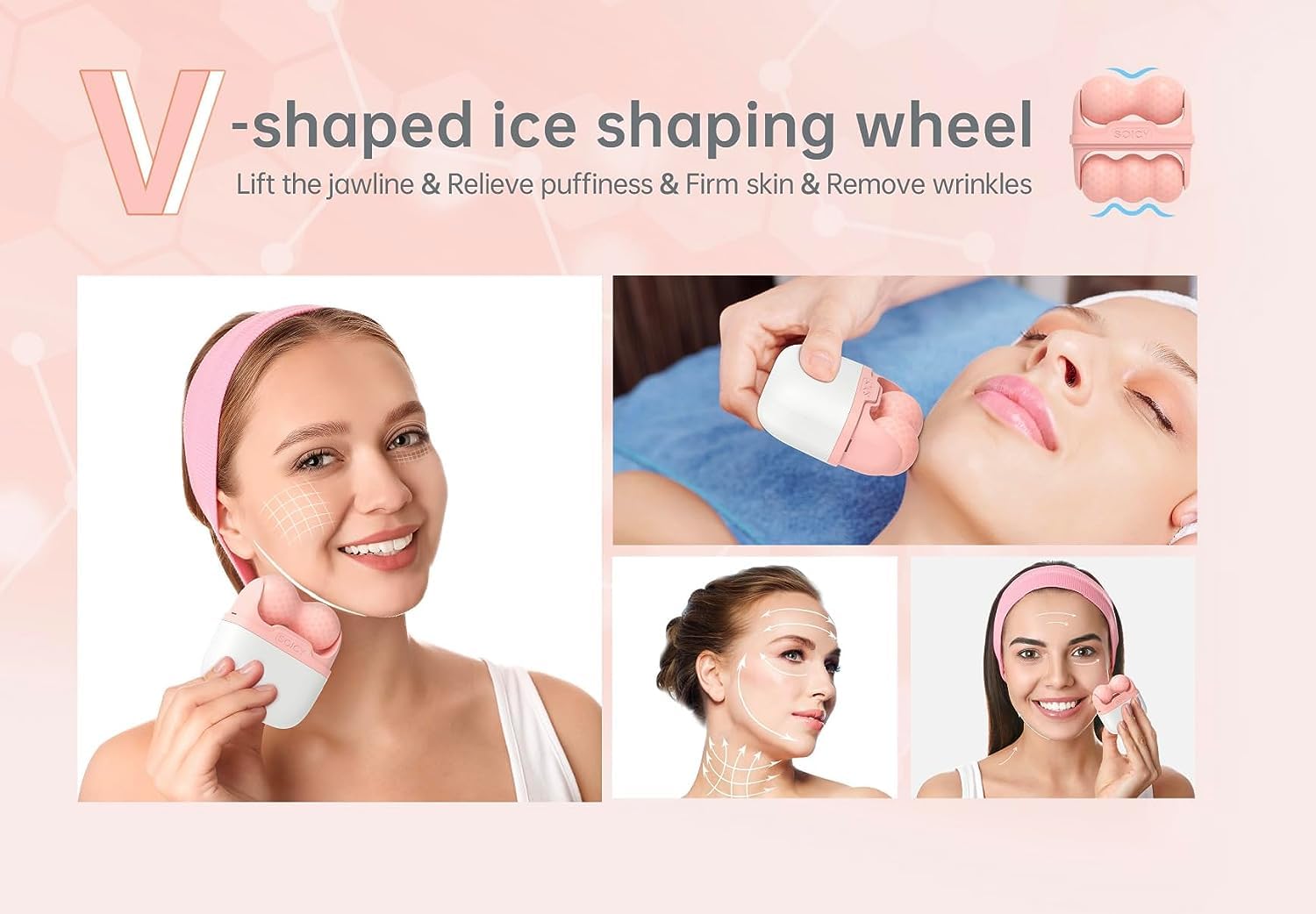 Toriox Ice Roller for Face & Eyes - Cold Therapy Massager for Puffiness, Migraine & Pain Relief - Skin Care & Beauty Tool for Women - Perfect for Morning Routine & Post-Workout Recovery