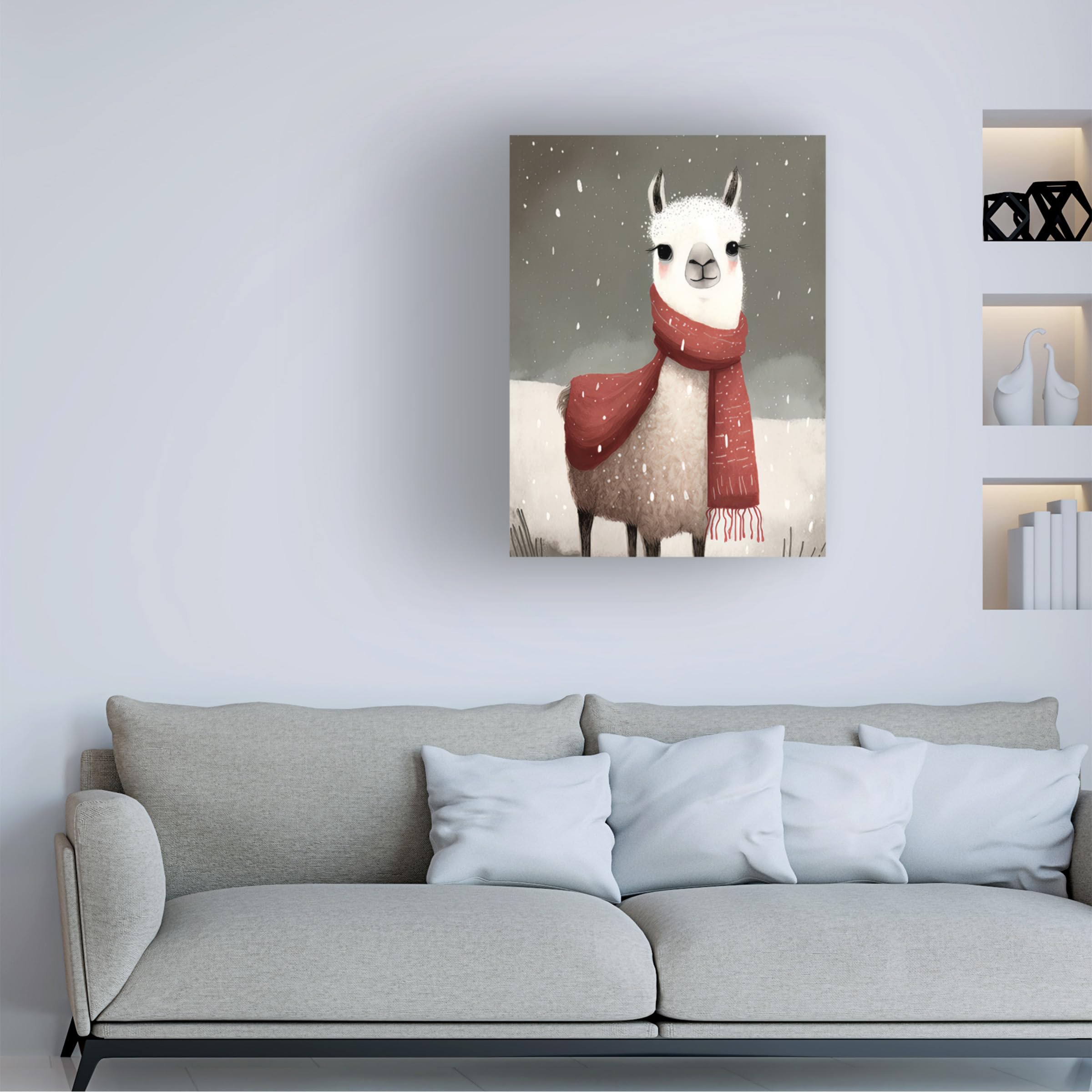 Trademark Fine Art Canvas Wall Art - Bilge Paksoylu 'Lama 1' Painting for Living Room, Bedroom, or Office Décor | Modern Abstract Artwork for Home & Office Wall Decor