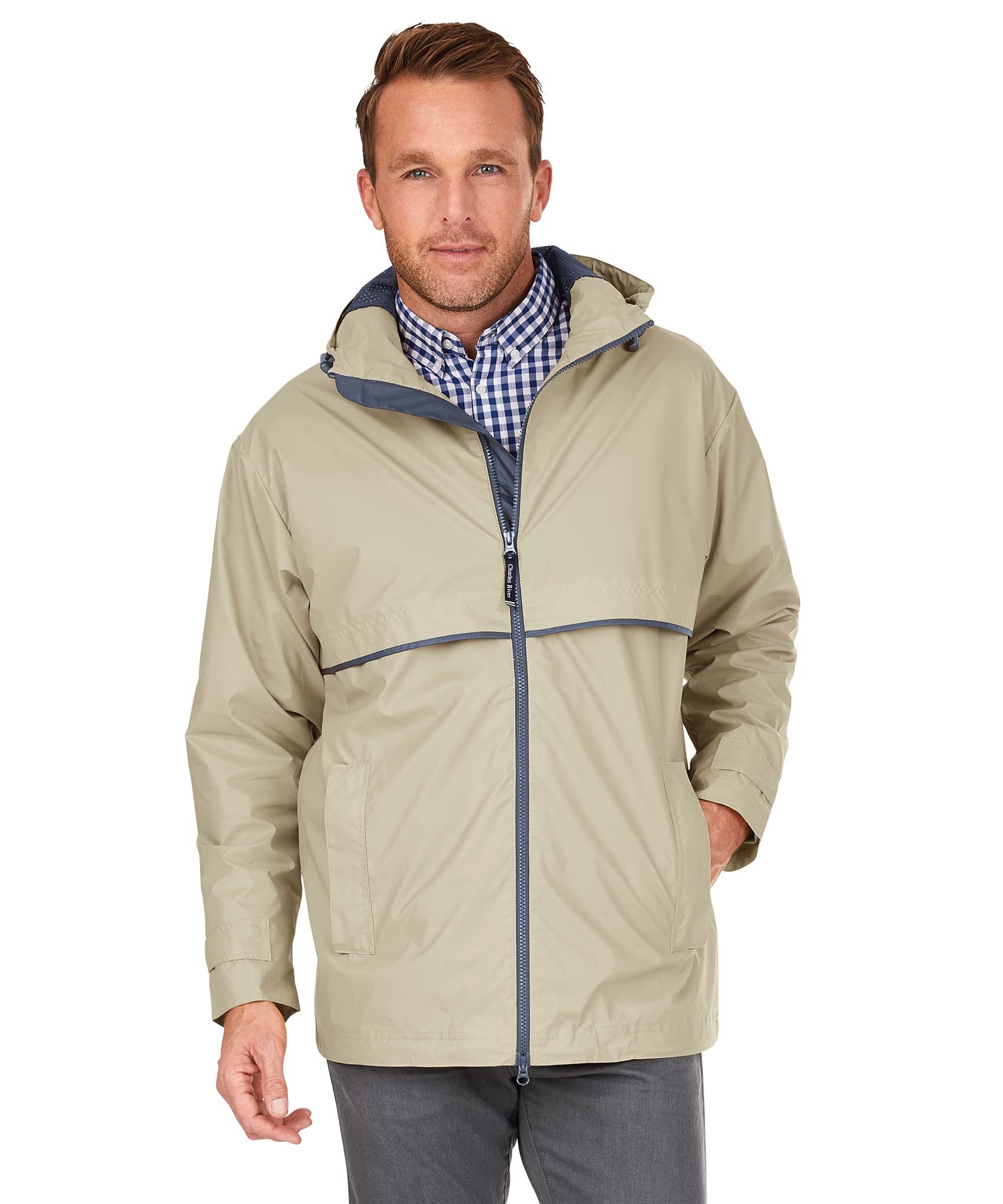 Charles River Apparel Men's Lightweight Waterproof Windbreaker Jacket - Outdoor Hiking, Camping & Travel Essentials