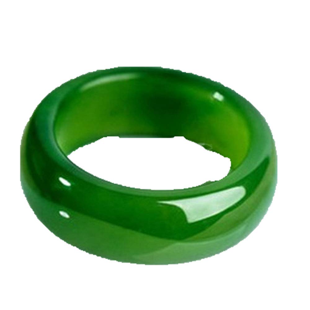 Authentic Hetian Jade Ring - Natural Spinach Green Jasper Ring for Men & Women - Elegant Handmade Jewelry for Daily Wear, Gifts & Spiritual Healing
