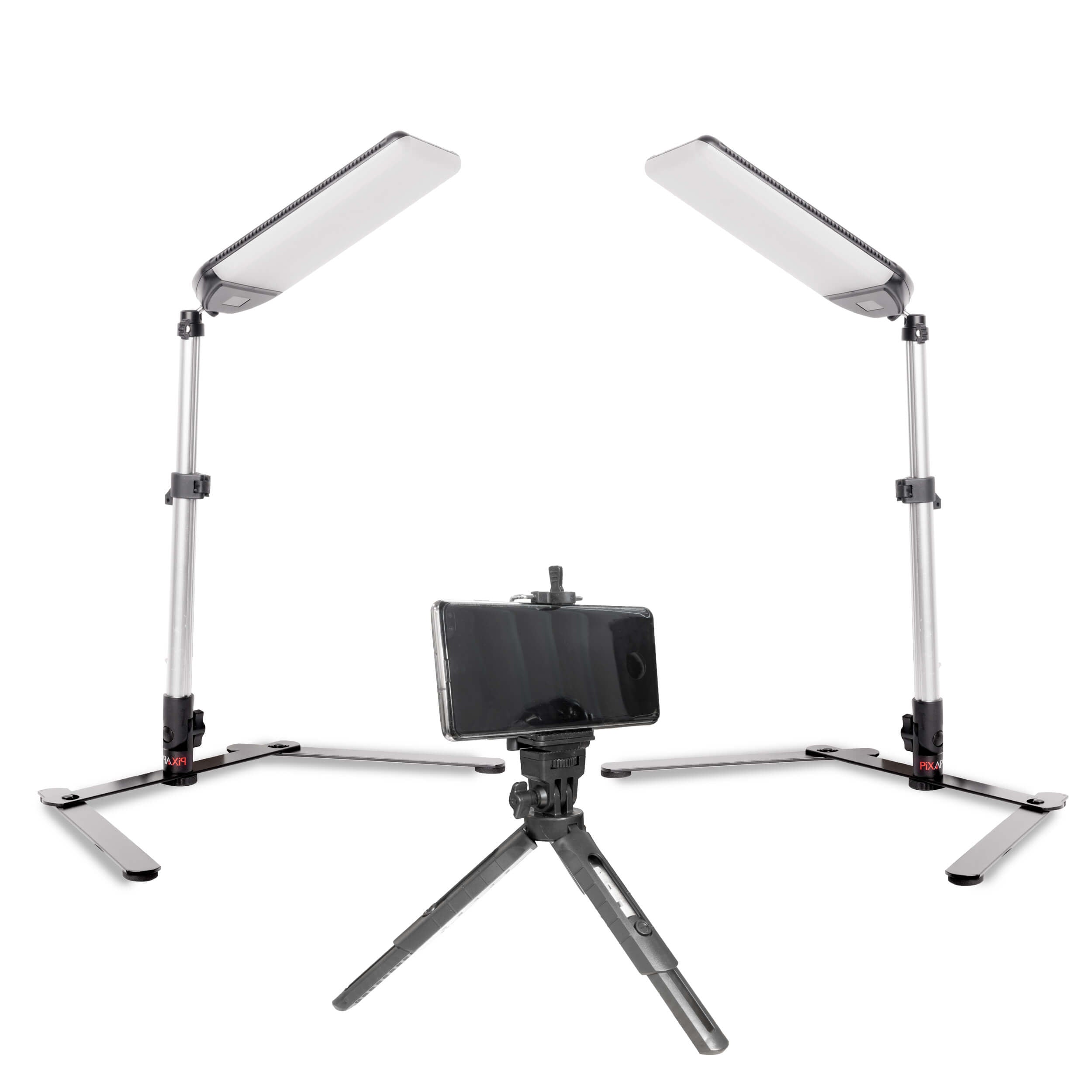 MOBI LED Twin Zoom Teams Video Conferencing Kit for Smartphones - Professional Lighting for Video Calls, Live Streaming & Remote Work (Compatible with iPhone, Android & Laptops)