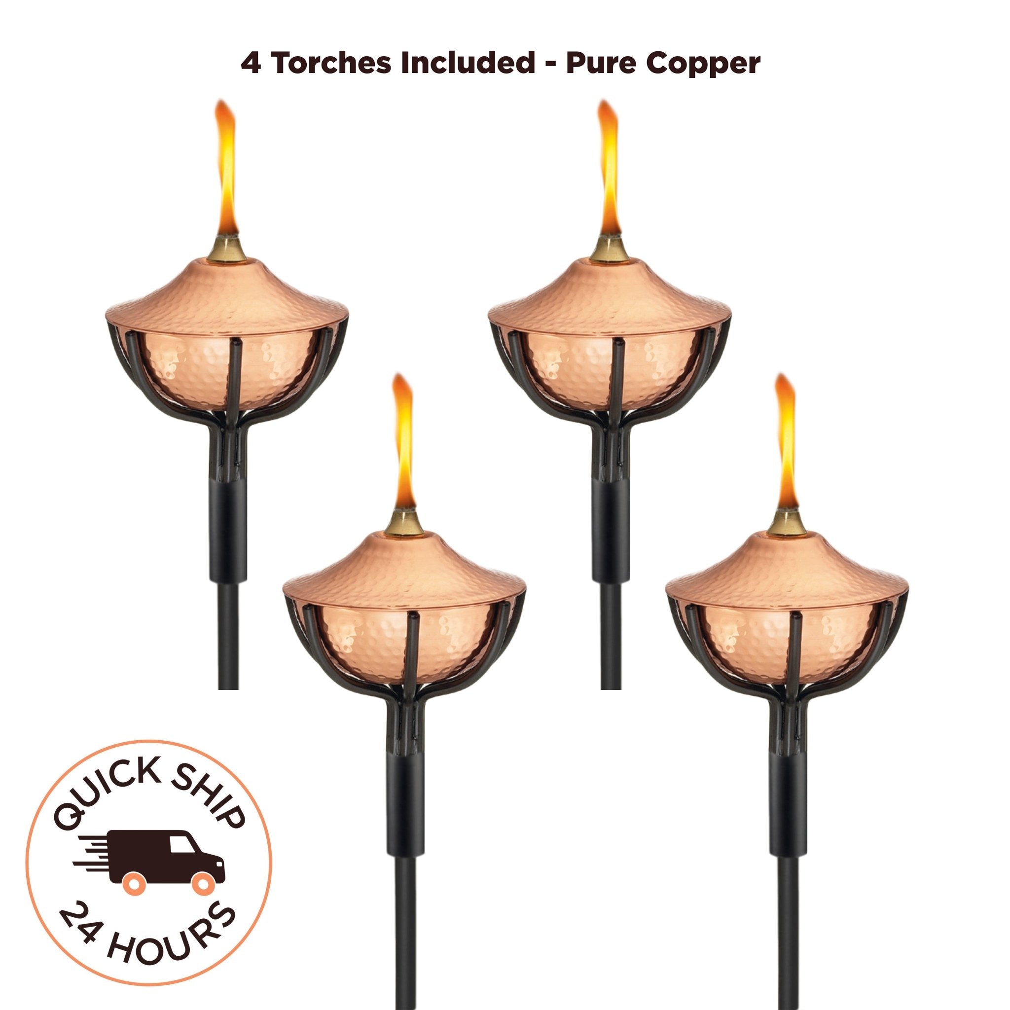 Medium Torch Lighter - Pack of 4 Refillable Butane Lighters for Camping, BBQ, Outdoor Adventures & Emergency Use