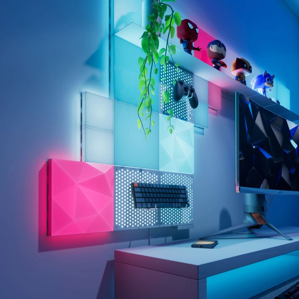 Nanoleaf Blocks Small Squares Add-On Kit (4 Pack) - Smart LED Light Panels for Home Decor, Gaming & Office Lighting
