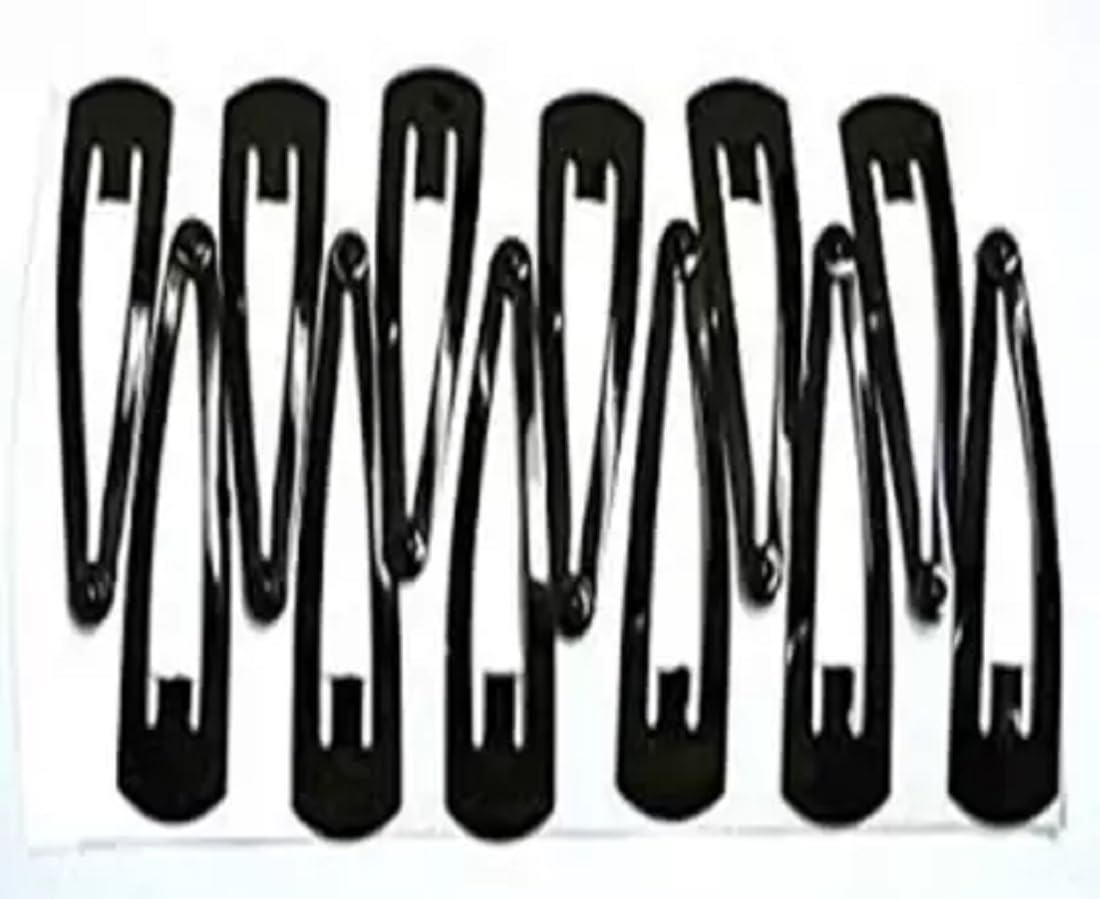 Matte Finish Metal XL Tic Tac Hair Clips for Women - Black Hair Accessories | Strong Hold Hair Clips for Thick Hair | Perfect for Work, Parties & Everyday Styling