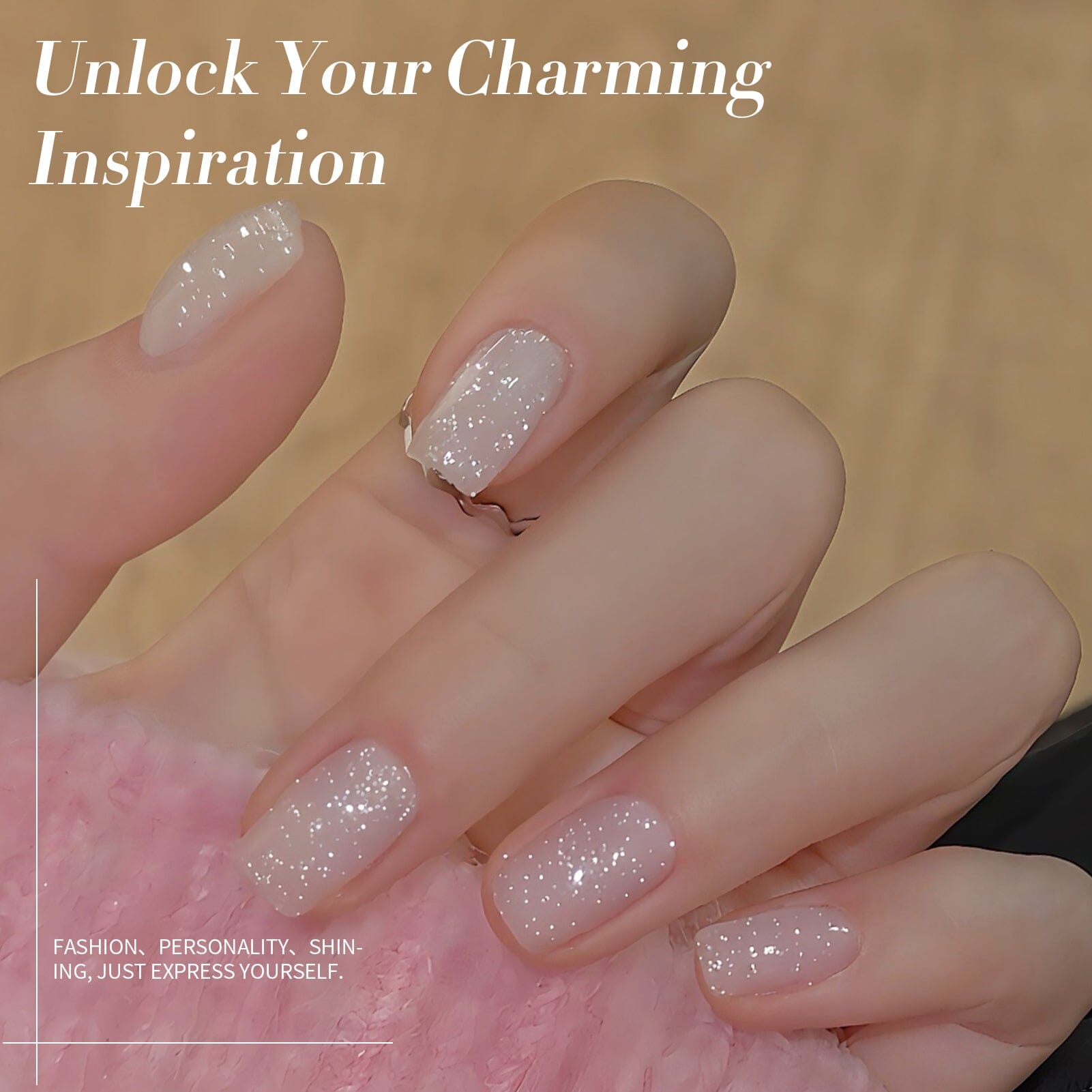 White Reflective Glitter Gel Nail Polish - SZ12 Milky Melee 15ml for Long-Lasting Manicures | Perfect for Nail Salons, Home Use & Special Occasions