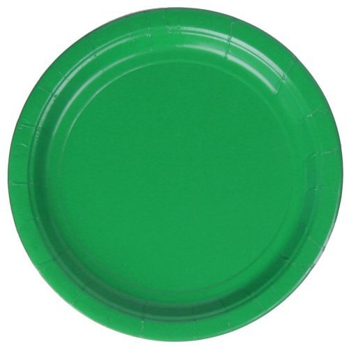 Eco-Friendly Green Party Plates - 24 Pack | Biodegradable Disposable Plates for Birthday, Picnic, BBQ & Holiday Celebrations