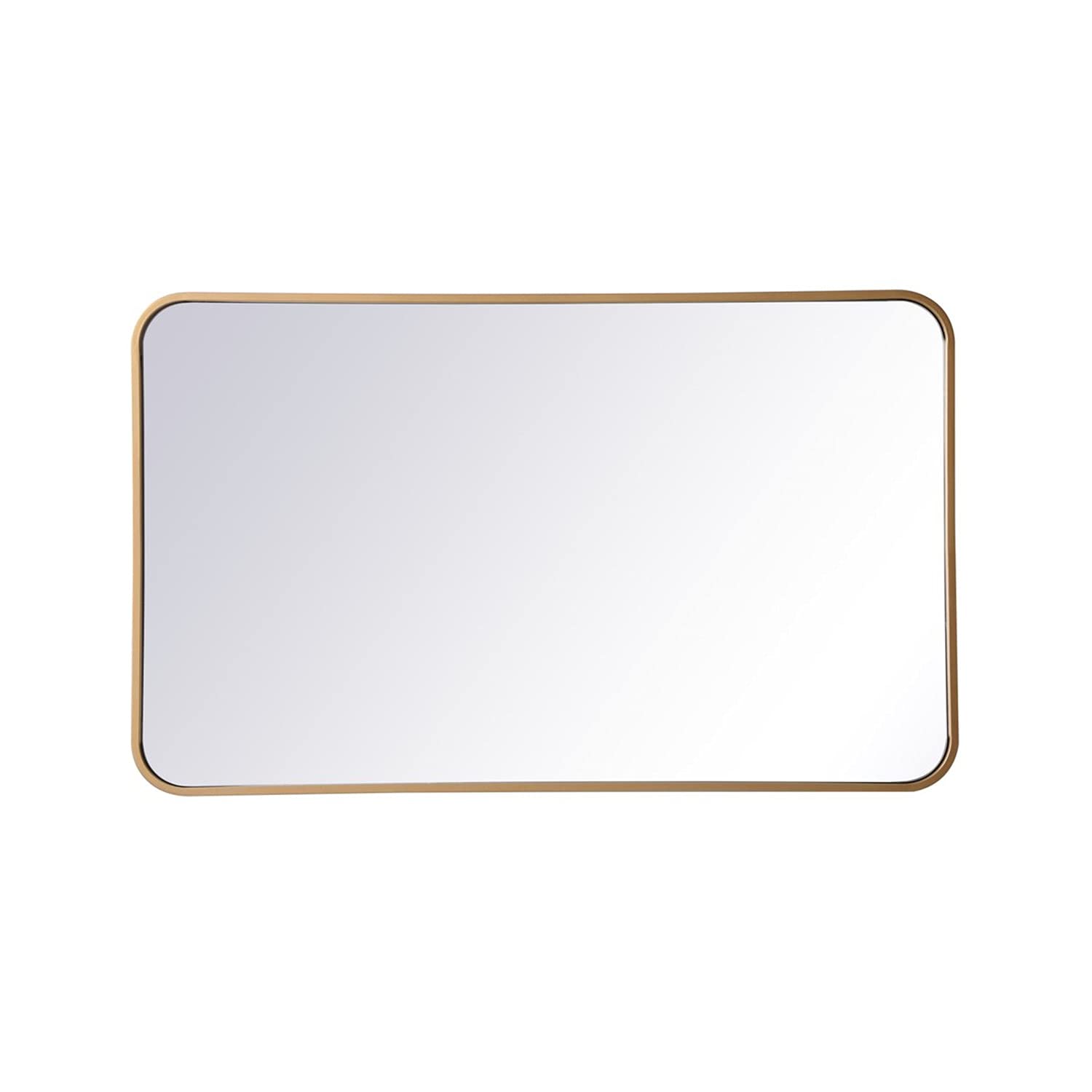 Elegant Brass Rectangular Mirror 22x36 for Home Decor