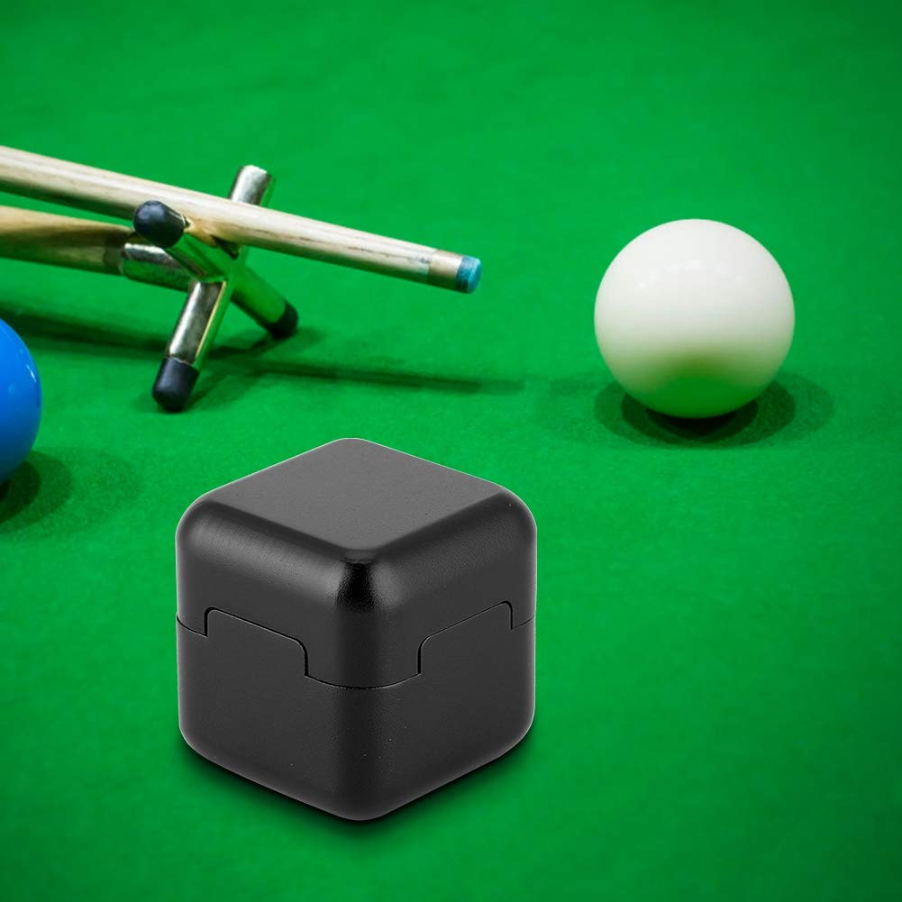Premium Aluminum Alloy Magnetic Billiard Chalk Holder - Portable Square Cue Chalk Box for Pool Cue Sports Accessories | Perfect for Pool Halls, Home Game Rooms & Professional Tournaments (Black)