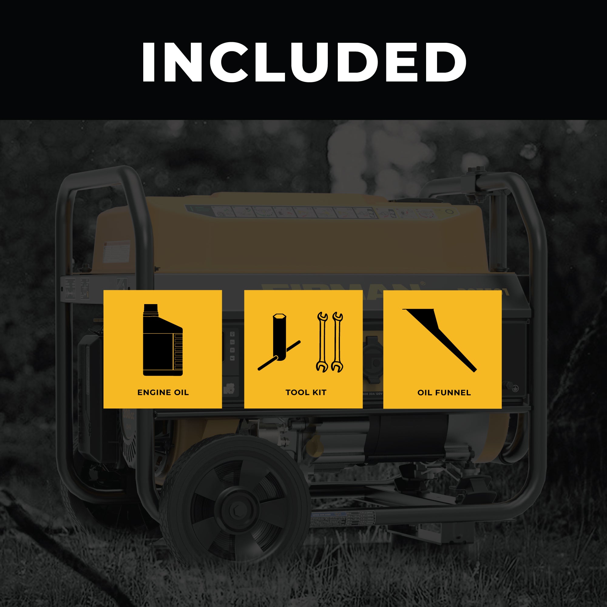 4450W Portable Gas Generator with Recoil Start - 120V Power for Camping, Emergencies & Outdoor Activities