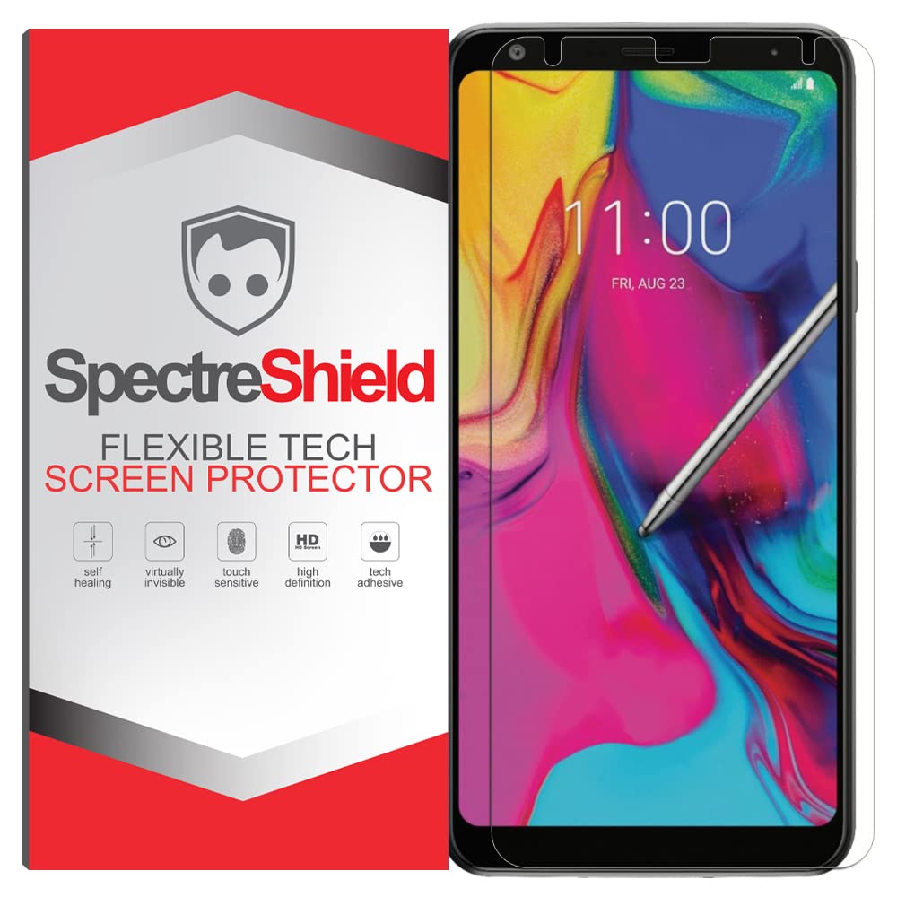 Spectre Shield Flexible TPU Screen Protector for LG Stylo 5 - Case Friendly, Full Coverage Clear Film - Perfect for Daily Use, Work & Outdoor Activities