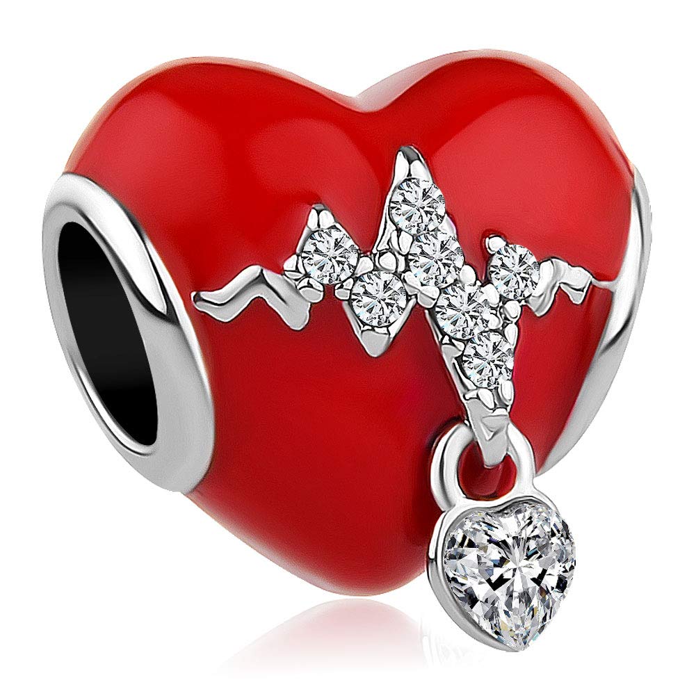 CharmSStory Forever and Always Arrow Through Heart Bead Charm for European Bracelets - Perfect for Anniversary Gifts, Couple Jewelry & Romantic Occasions