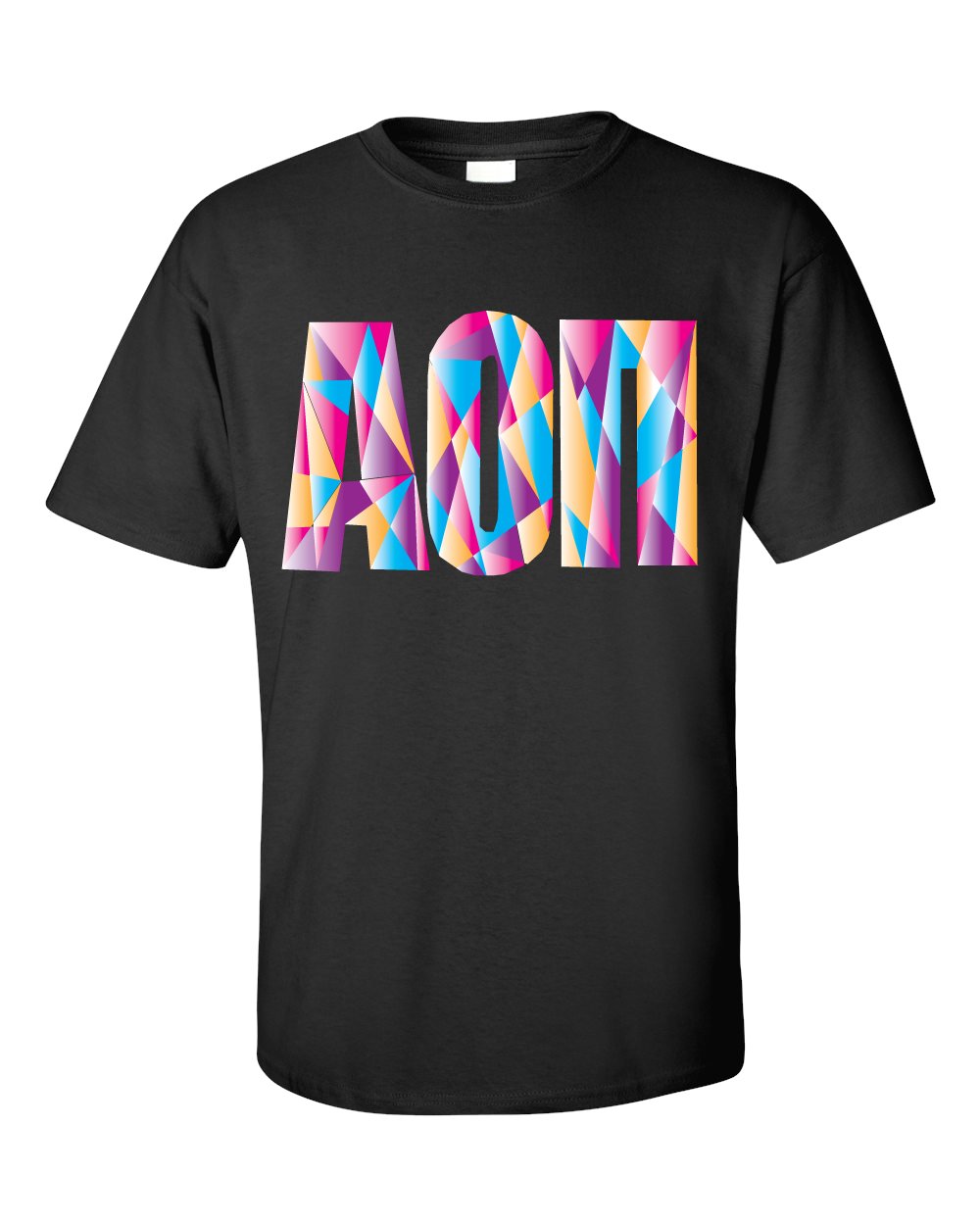 Alpha Omicron Pi Sorority T-Shirt - Comfortable Black Cotton Crewneck Tee for Greek Life, College Events & Sisterhood Bonding - Medium Size