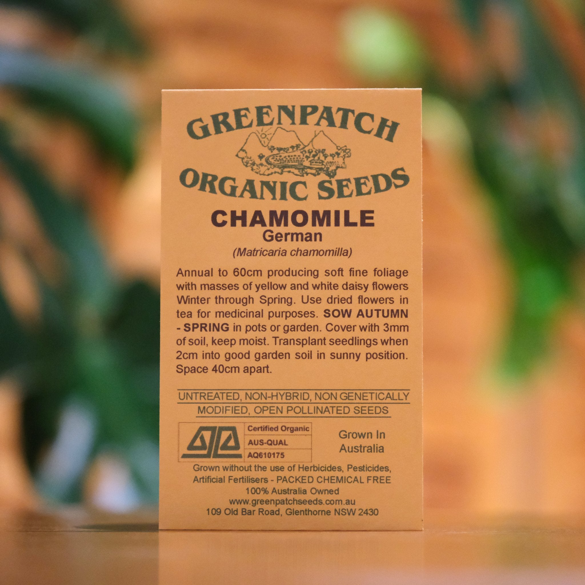 Organic German Chamomile Seeds for Planting - Premium Heirloom Herb Seeds for Tea, Aromatherapy & Relaxation - Grow Your Own Calming Garden or Indoor Herb Kit