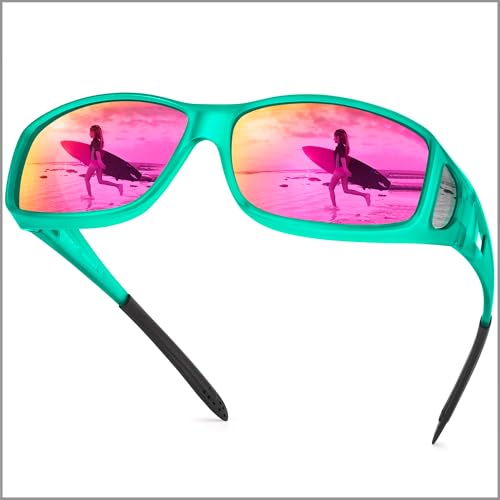 A27 Matte Mint Green Frame/Purple Mirrored Lens