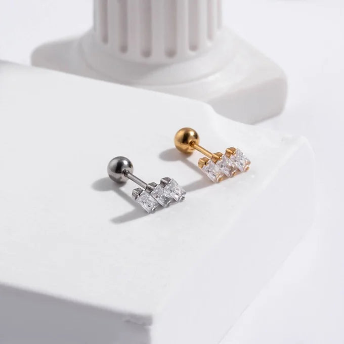 20G Cartilage Surgical Steel Earrings - Butterfly Back Stud Earrings for Women | Hypoallergenic Body Jewelry for Pierced Ears | Perfect for Daily Wear, Parties & Gifts