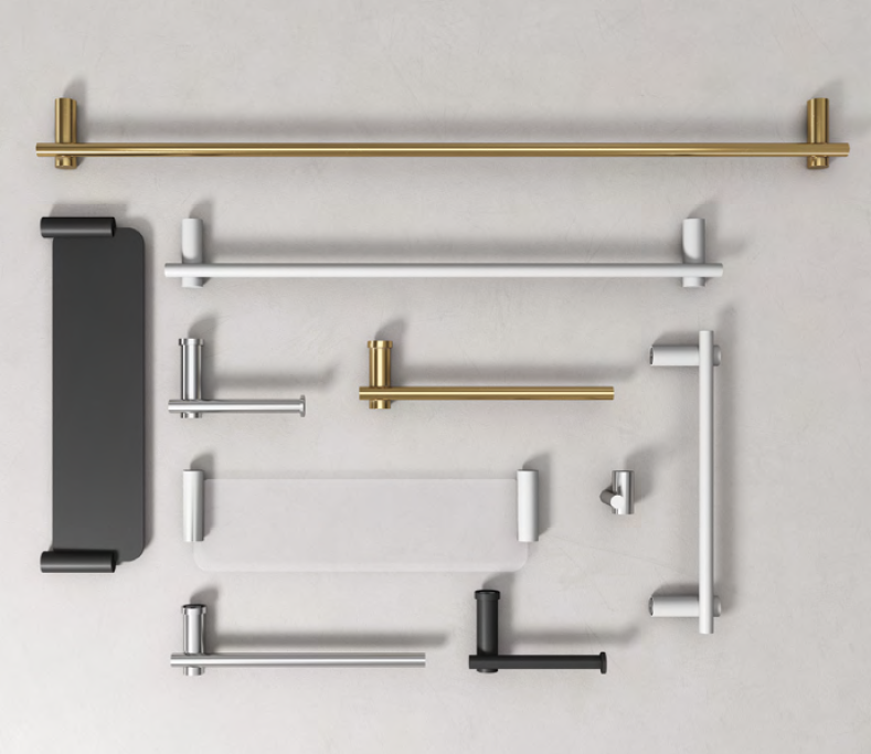 Stainless Steel Towel Rail - 900mm, 600mm, 300mm - Chrome, Brushed Nickel & Matte Black Finishes - Perfect for Bathroom, Kitchen & Laundry Room Organization