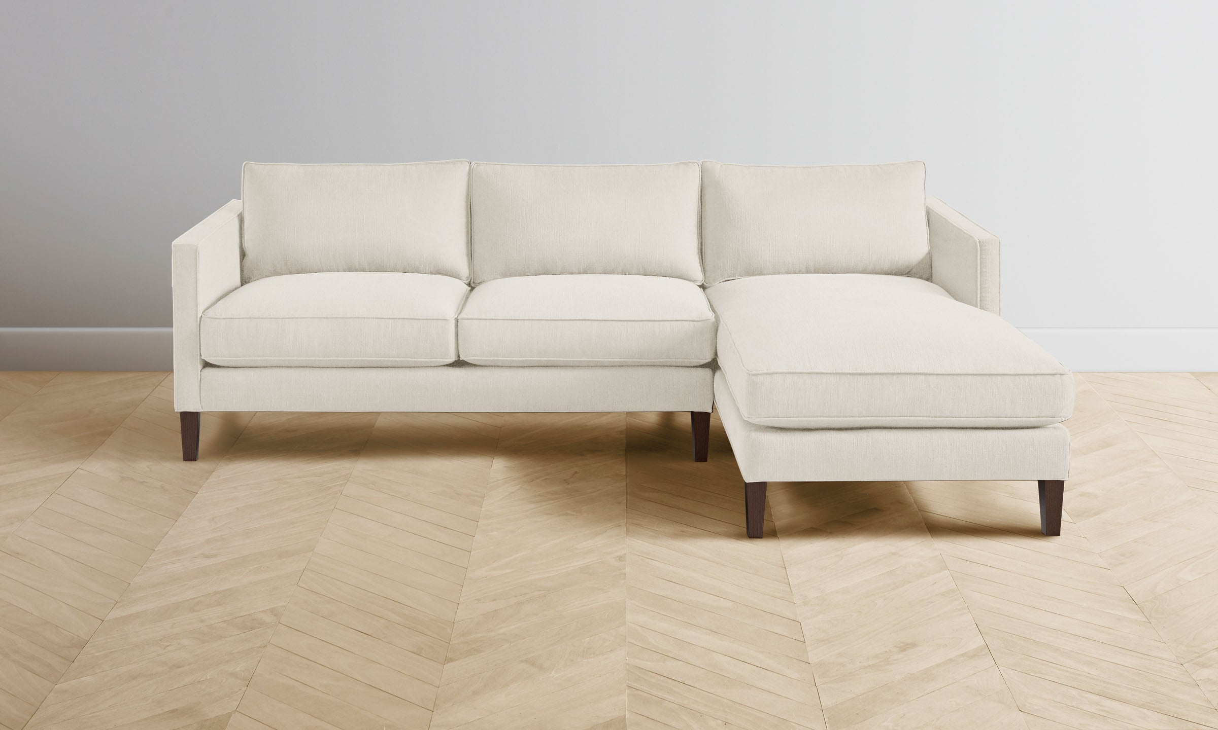 The Crosby Sectional Sofa - Italian Brushed Wool in Vanilla | Luxury Living Room Furniture for Modern Homes