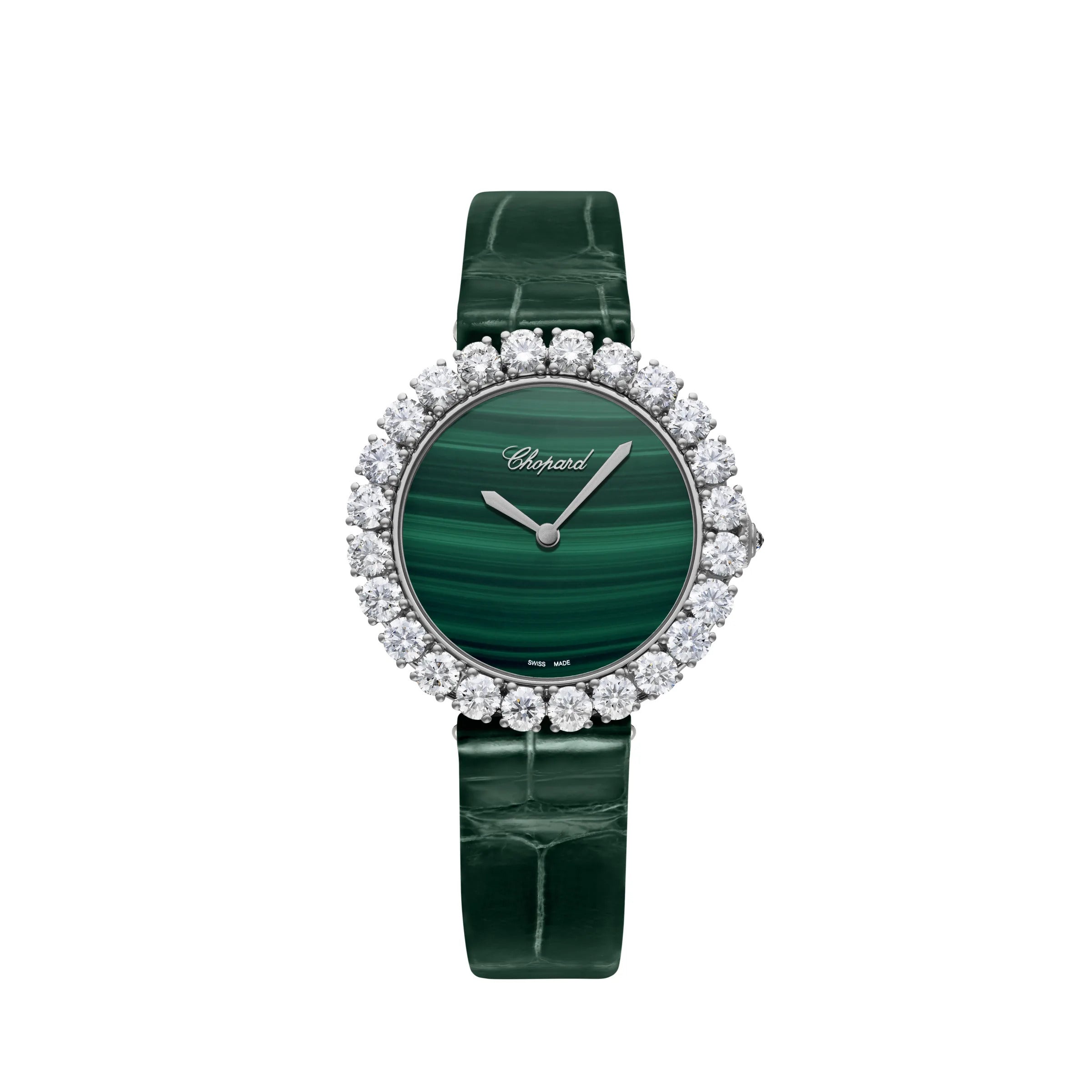 Chopard L'Heure Du Diamant 18K White Gold Diamond Women's Luxury Watch - Perfect for Formal Events & Elegant Occasions