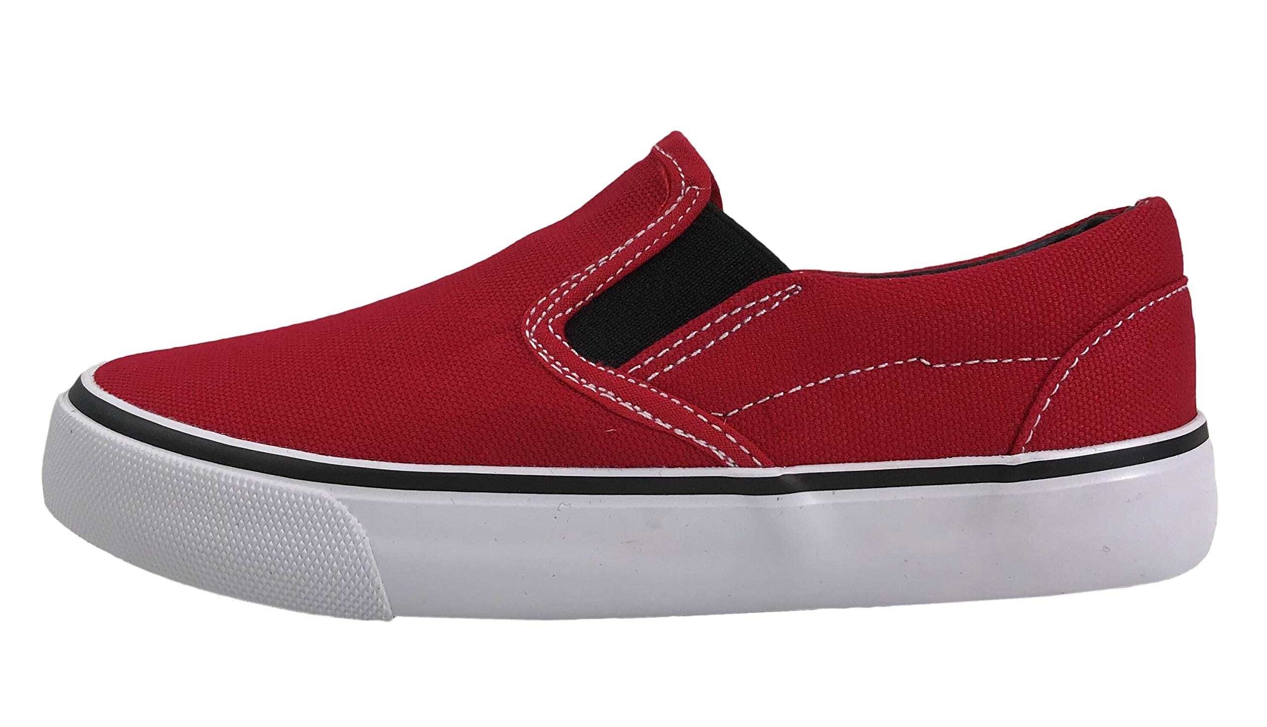 Kids Classic Slip-On Canvas Sneakers - Comfortable Skate Shoes for Boys & Girls - Perfect for School, Skateboarding & Casual Wear