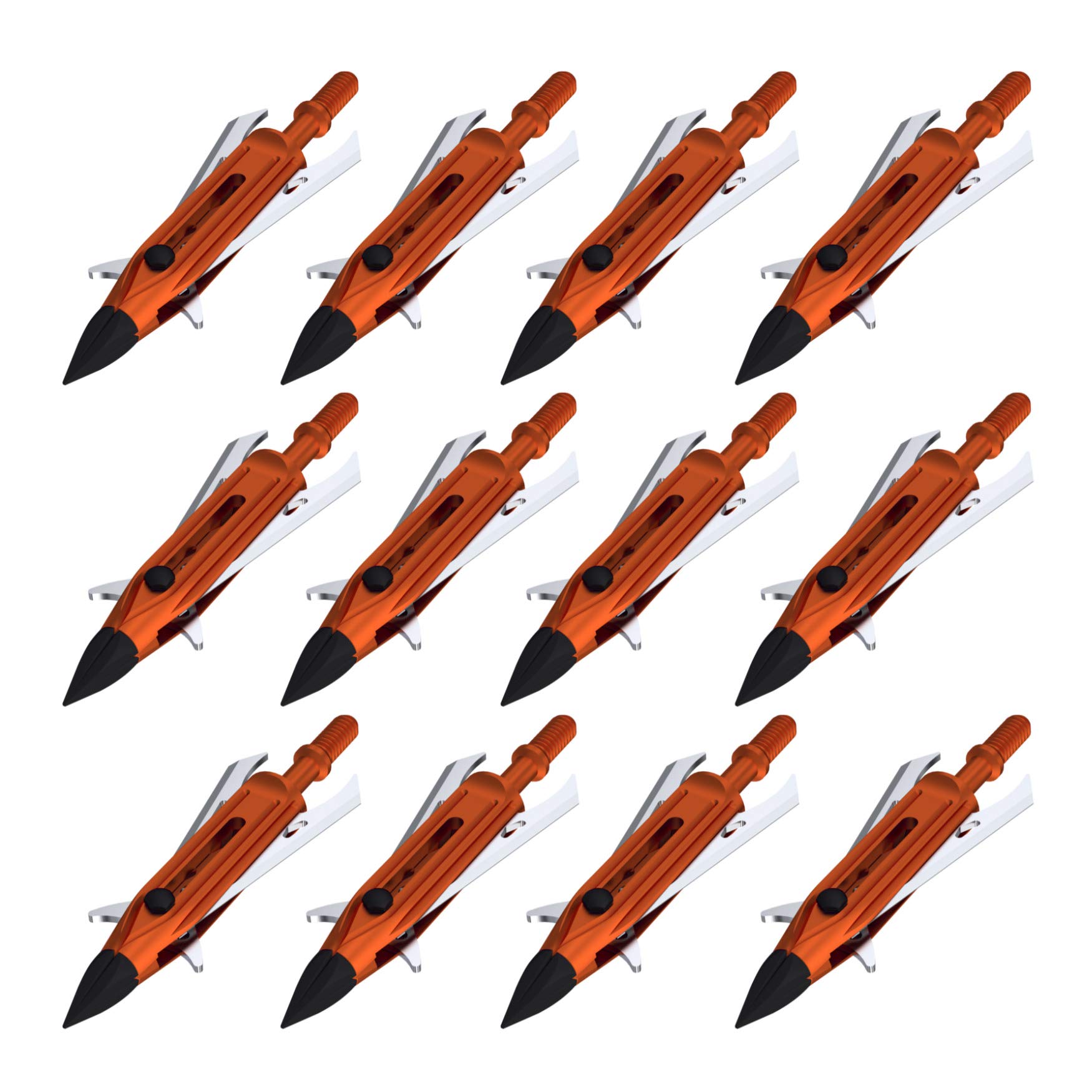 RAVIN Crossbows Aluminum Broadheads - 12-Pack Hunting Arrows with Replaceable Blades for Target Practice & Deer Hunting - Compatible with R500, R26, R29 Crossbow Models