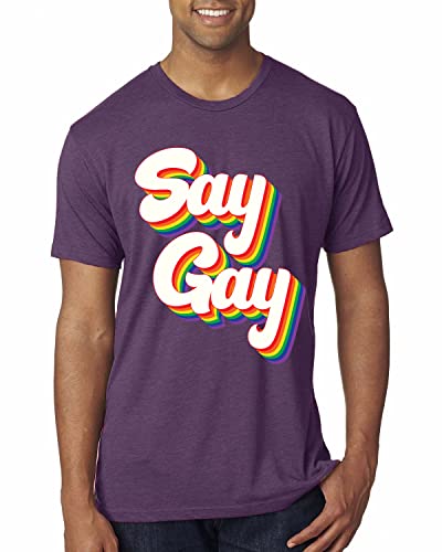 Vintage Rainbow LGBT Pride Men's Premium Tri-Blend T-Shirt - Retro Gay Rights Graphic Tee for Pride Month, LGBTQ+ Support & Casual Wear