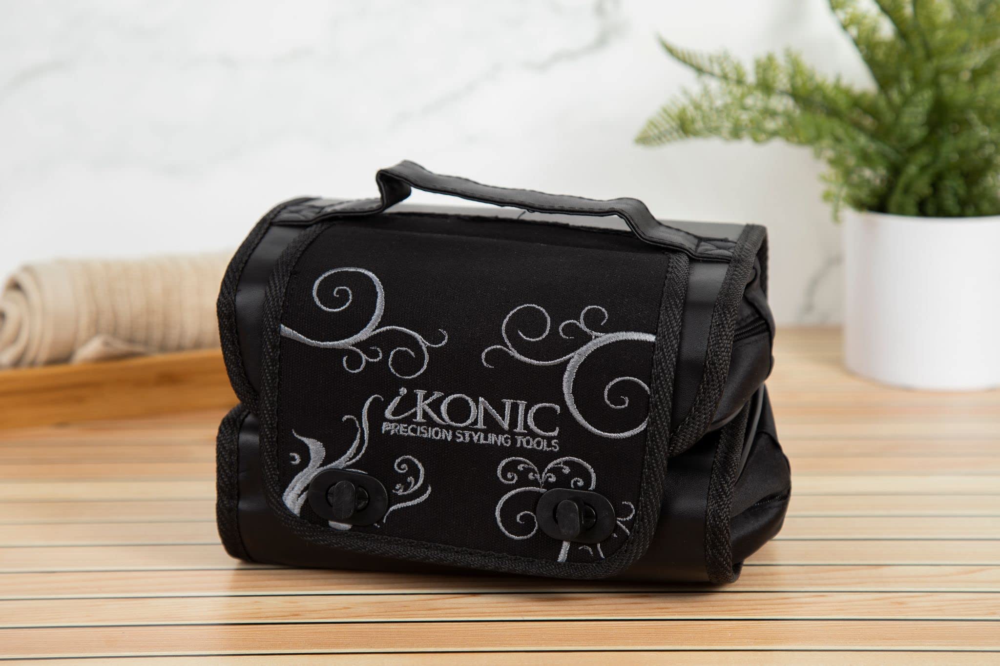 IKONIC The Weekender Hanging Toiletry Bag for Women - Waterproof Large Capacity Travel Cosmetic Organizer with 2 Cosmetic Bags & Mini Hair Straightener | Perfect for Weekend Getaways, Business Trips & Vacation Essentials