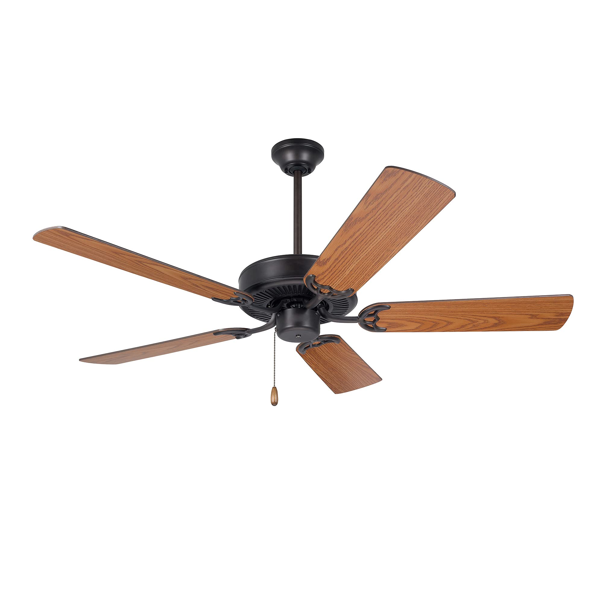 Kathy Ireland HOME 52 Inch Traditional Ceiling Fan with 5 Reversible Blades - Oil Rubbed Bronze Finish, Light Kit Adaptable for Living Room, Bedroom & Outdoor Spaces