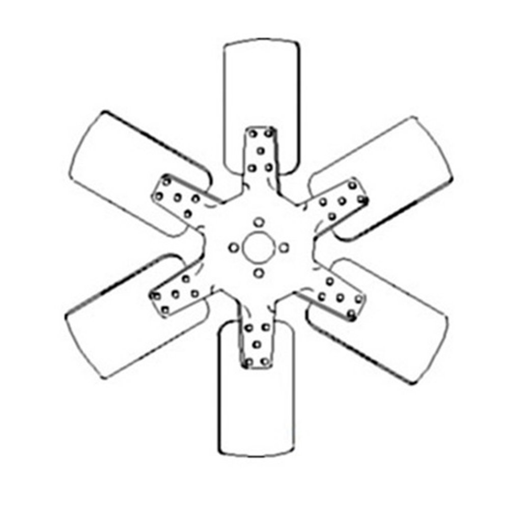 Stevens Lake Parts One New 6 Blade Cooling Fan for Case IH & International Harvester 3514/460/560 Tractors - Replaces A173716 - Perfect for Farm Equipment Maintenance & Tractor Cooling System Repair