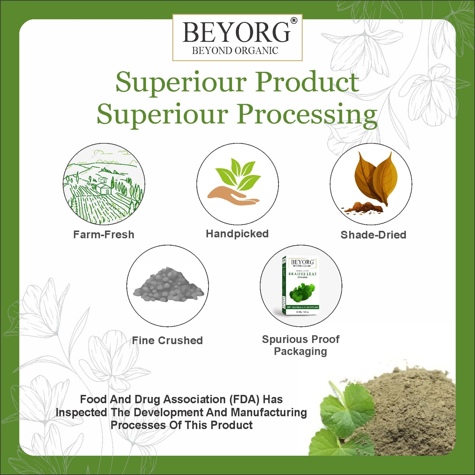 Organic Amla & Brahmi Powder - Ayurvedic Hair Strengthening Treatment for Thicker, Stronger Hair - Natural Hair Mask for Dry, Damaged Hair & Scalp Care - Promotes Hair Growth & Reduces Hair Fall - Perfect for DIY Hair Packs & Spa Treatments