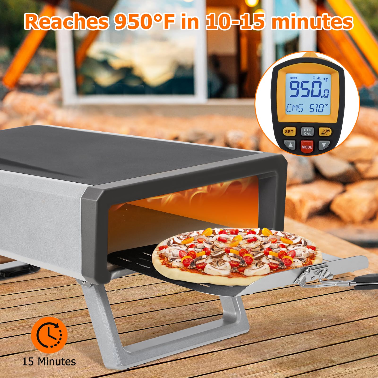 Best Outdoor Gas Pizza Oven - Portable Backyard Kitchen Pizza Maker for Patio, Camping & Tailgating | Perfect for Home, Restaurant & Outdoor Cooking