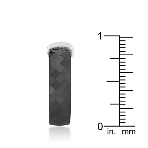 Elegant Black Ceramic Cocktail Ring for Women - Stylish Statement Jewelry for Parties, Weddings & Evening Events
