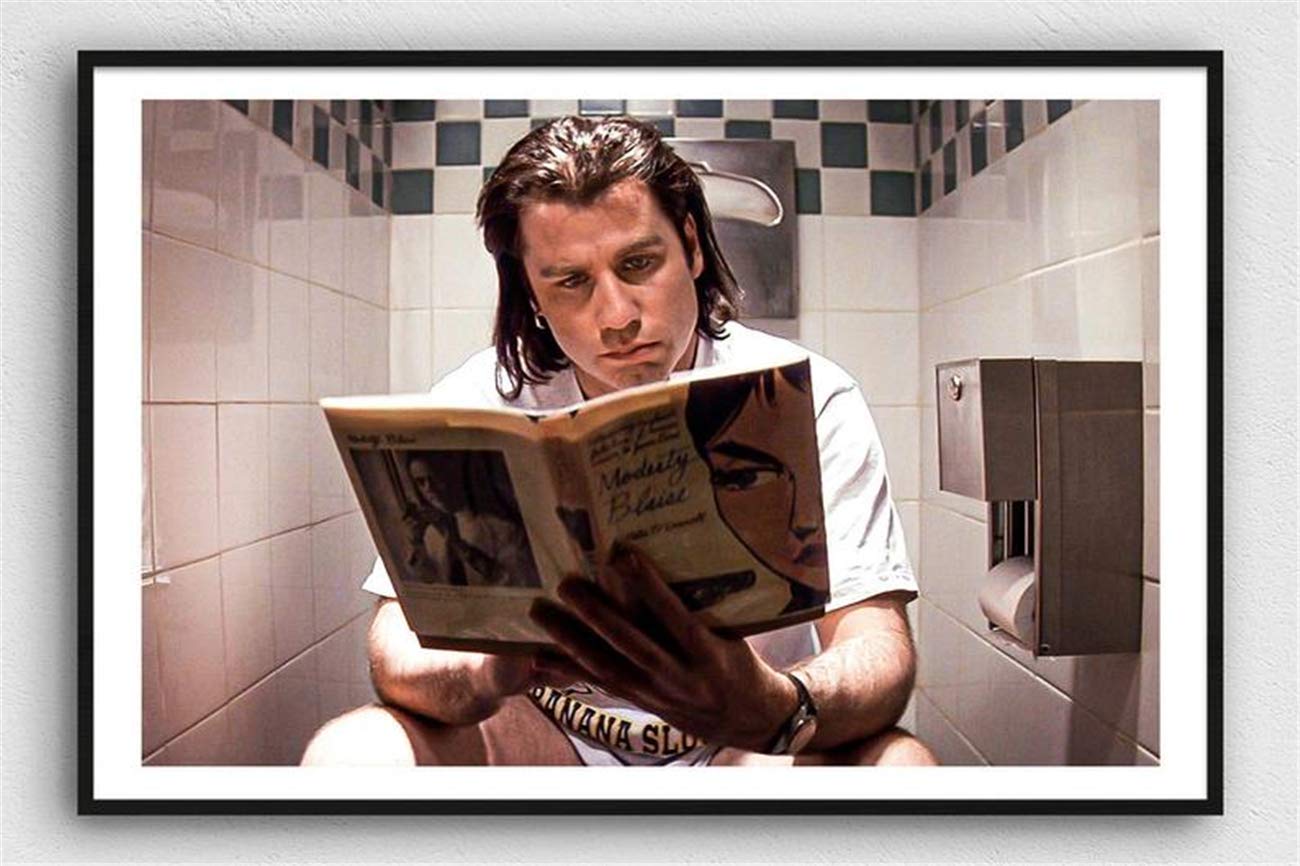 Funny Movie Toilet Wall Art Poster - Bathroom Decor Prints & Paintings for Home, Living Room - Perfect for Bathroom, Restroom & Humorous Home Decor