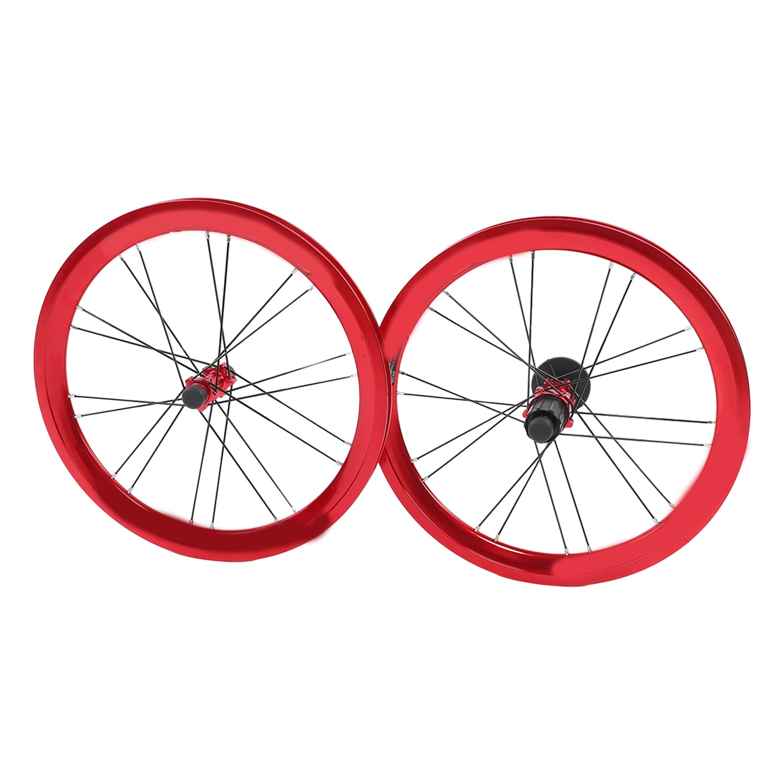 Premium Aluminum Alloy Bike Wheelset - 8/9/10/11 Speed Mountain & Folding Bike Wheels for Stable Riding Performance (Red) | Perfect for Trail Adventures & Urban Commuting