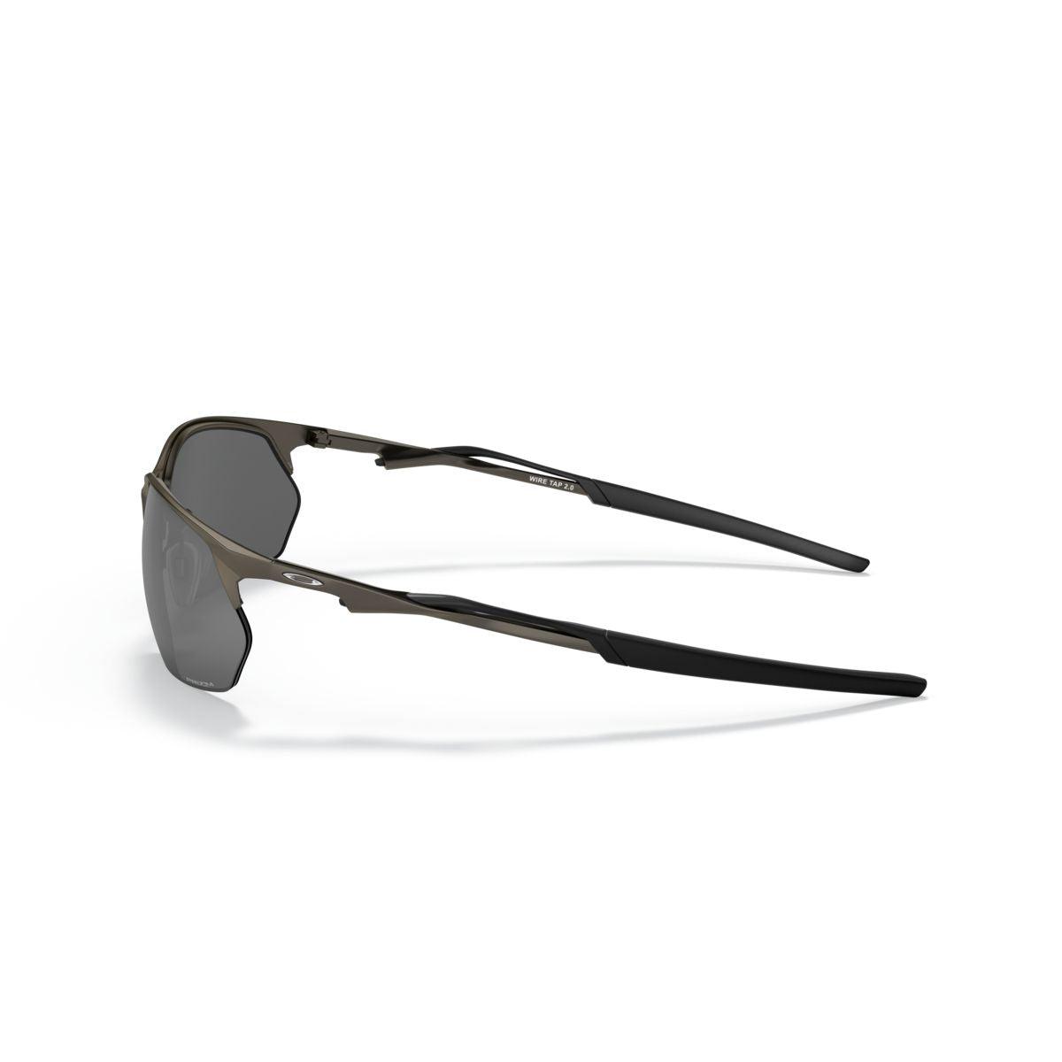 Oakley Wire Tap 2.0 Sunglasses Matte Gunmetal Frame with Prizm Black Lenses - Model 0OO4145 414502 - Perfect for Running, Cycling & Outdoor Sports