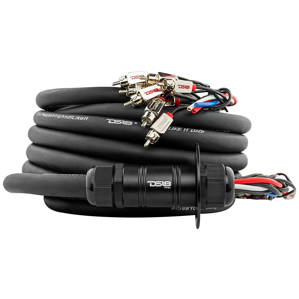 Premium 10 Channel RCA Audio Cable & 4 x 12GA OFC Power Wire - 30ft High-Quality Medusa Snake Cable for Home Theater, Studio Recording, and Live Sound Systems