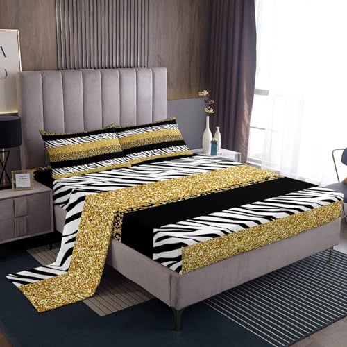 Leopard Glitter Yellow 01