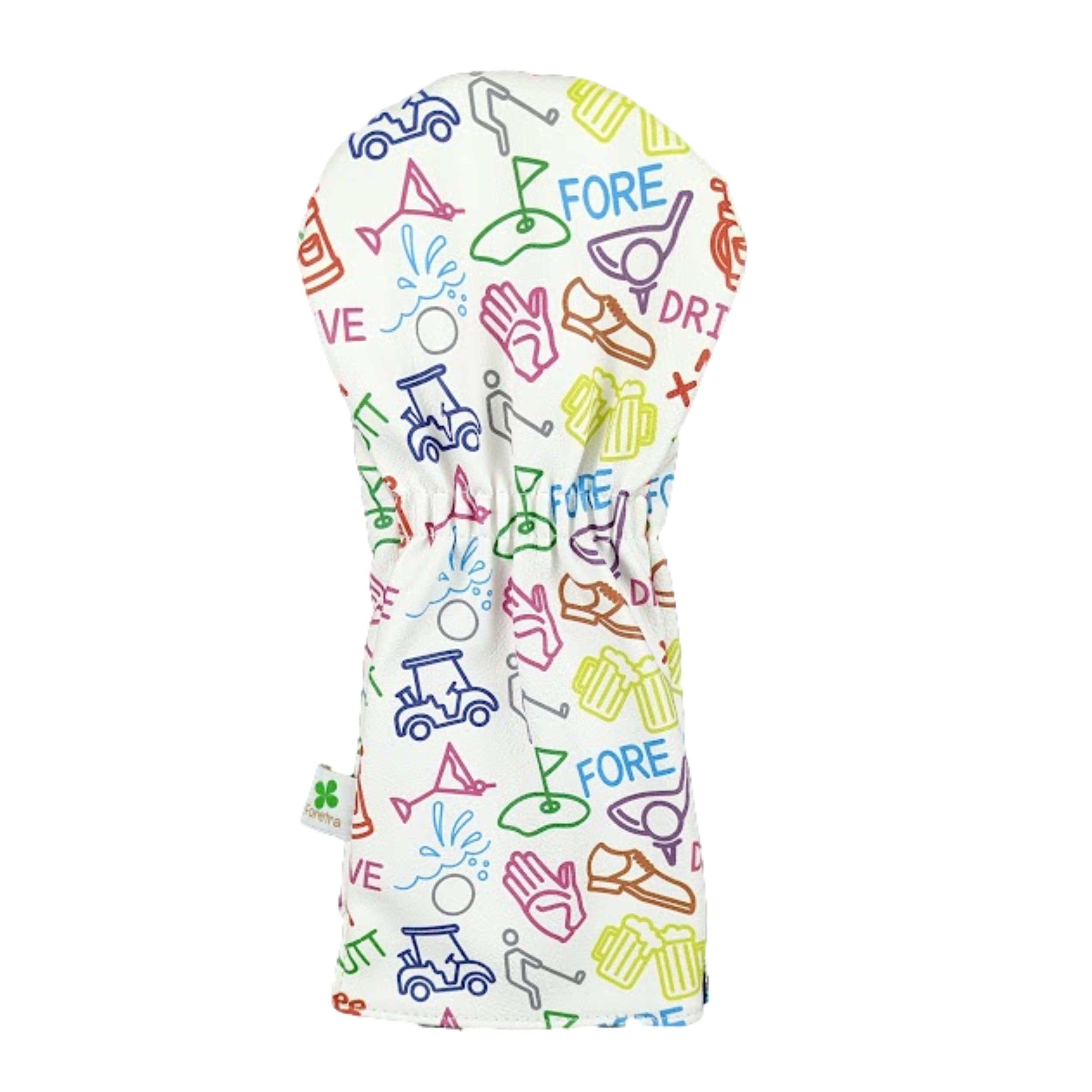 Foretra Limited Edition Golf Icons Pattern Driver Head Cover - Premium Tour Quality Golf Club Headcover for Woods - Customize Your Golf Bag Style - Perfect for Golf Tournaments, Driving Range & Club Protection