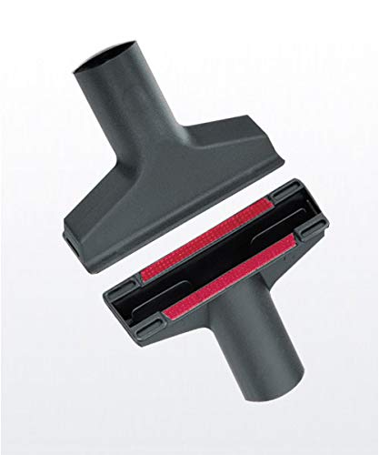 Wessel-Werk Universal Vacuum Upholstery Attachment Nozzle with Lint Pickers - 1 1/4 inch (32mm) Black Vacuum Cleaner Accessory for Furniture, Car Seats & Pet Hair Removal - Perfect for Home Cleaning & Auto Detailing