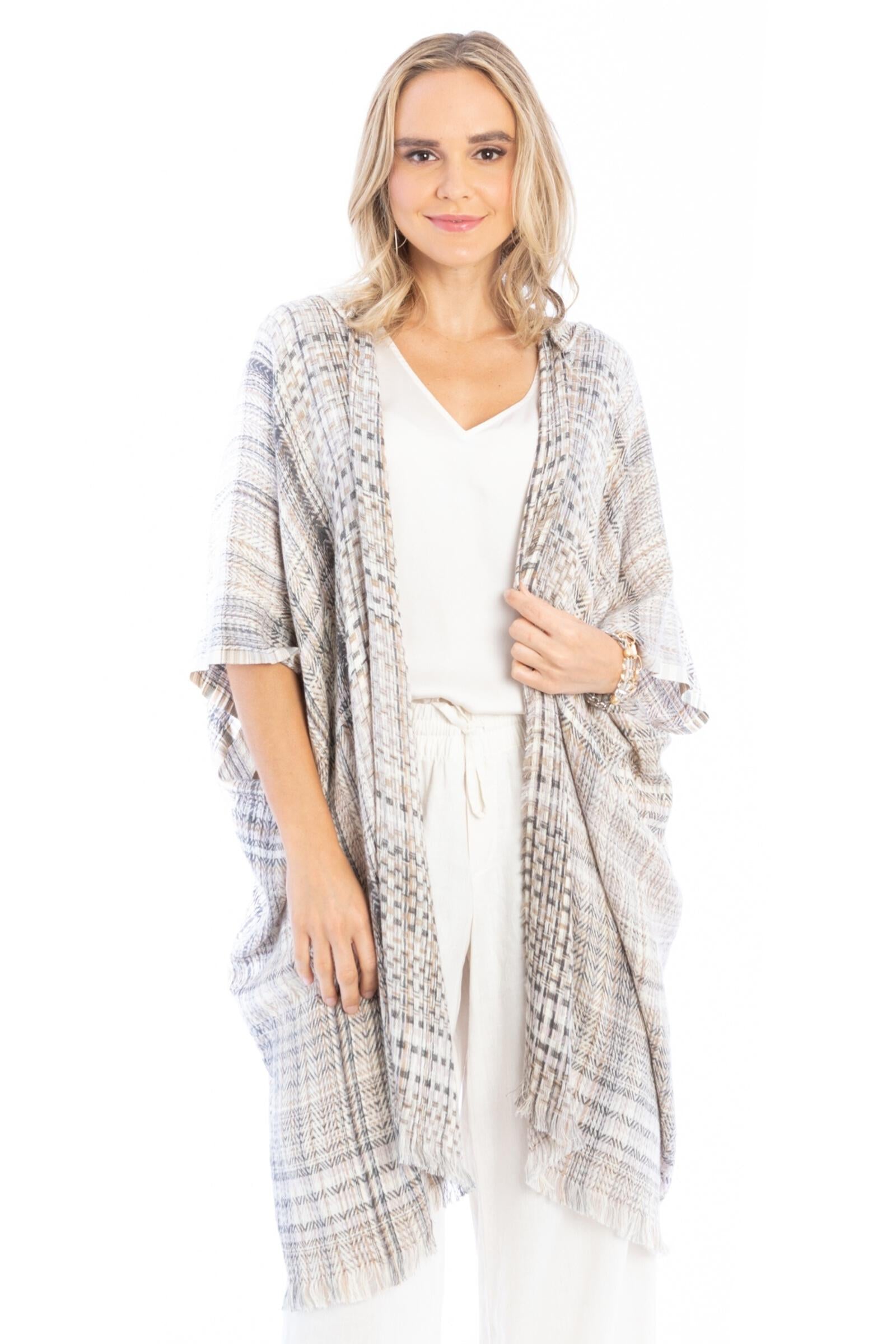 Stylish Plaid Hooded Ruana Wrap - Soft & Warm Winter Shawl for Women - Perfect for Outdoor Adventures, Cozy Evenings & Layered Outfits