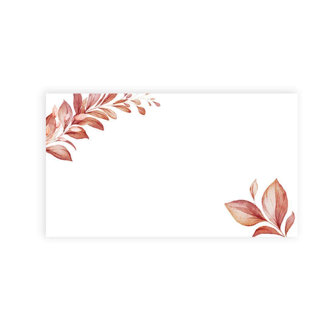 Boho Leaves Wedding Place Cards - 60 Pack Premium Seating Name Cards for Wedding Party Tables (2 x 3.5 Inches) - Elegant Wedding Table Decorations & Reception Place Holders - Perfect for Rustic, Bohemian & Outdoor Weddings