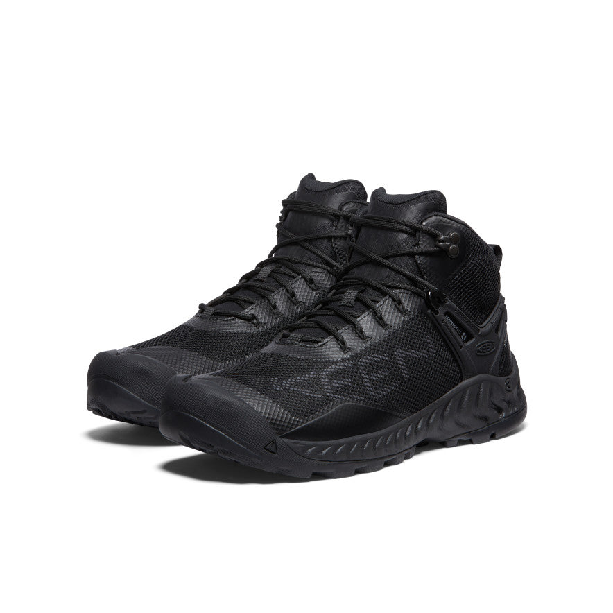 Men's NXIS EVO Waterproof Hiking Boots - Triple Black Color | Lightweight & Durable for Outdoor Adventures, Camping, and Winter Walking