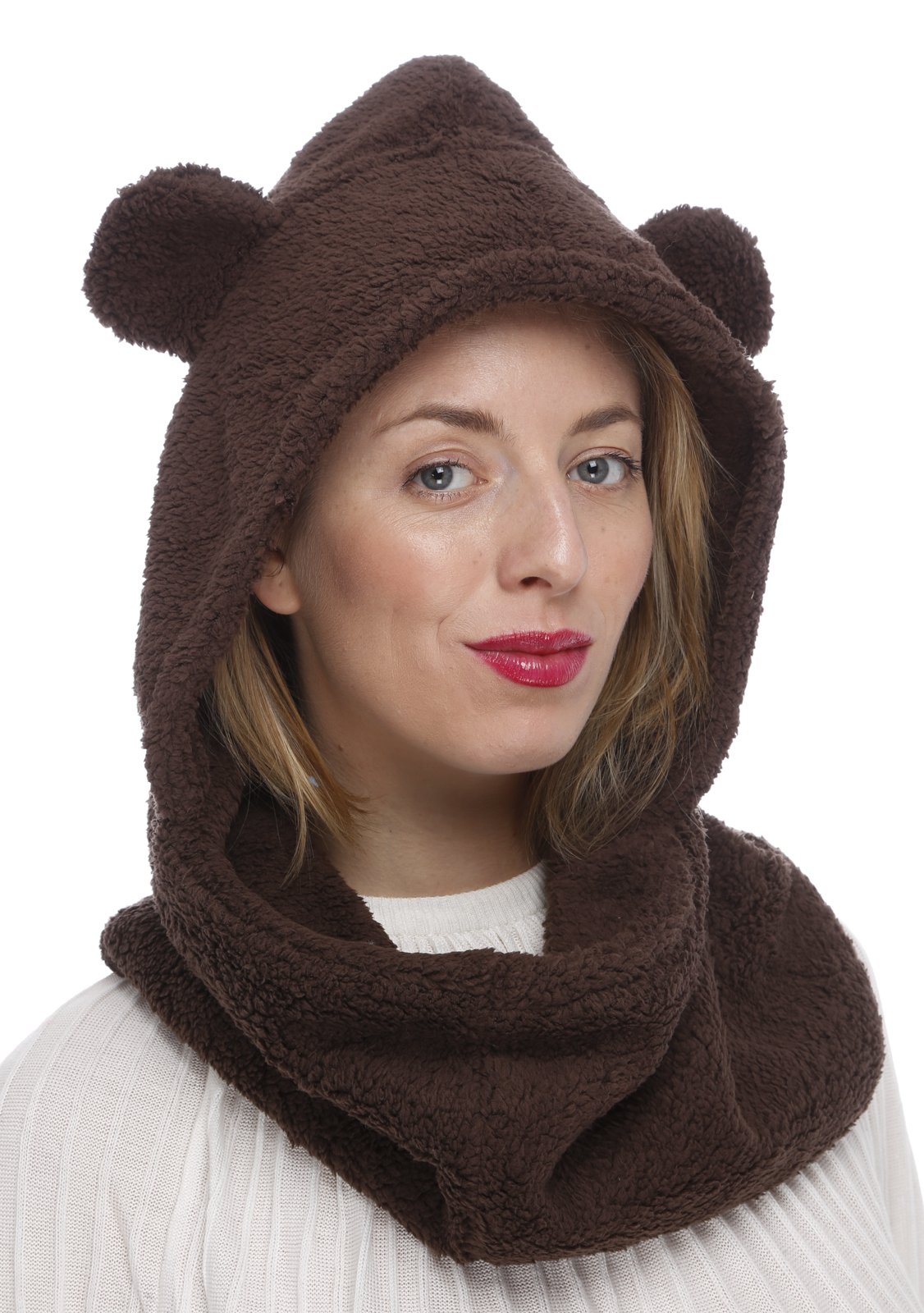 Gilbins 3-Color Unisex Fuzzy Animal Winter Hats for Men & Women - Cozy Fleece Earflap Beanie for Cold Weather, Outdoor Activities & Christmas Gifts
