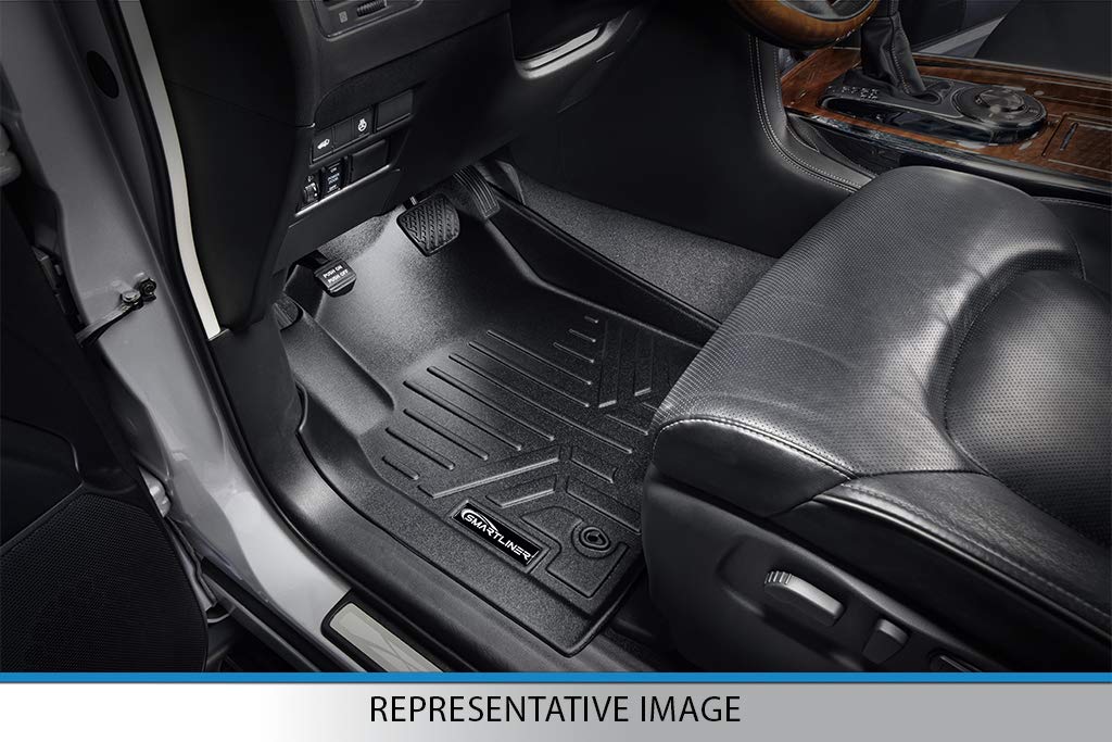SMARTLINER All-Weather Floor Mats & Cargo Liner Set for 2018 Jeep Wrangler Unlimited JL - Heavy Duty Black Rubber Protection for Off-Road & Daily Driving