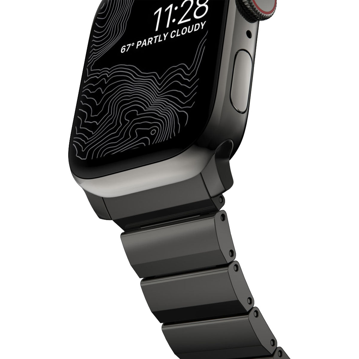Nomad Apple Watch Band 40mm / 41mm Stainless Steel with Graphite Hardware - Durable & Stylish Replacement Strap for Workouts, Office & Everyday Wear