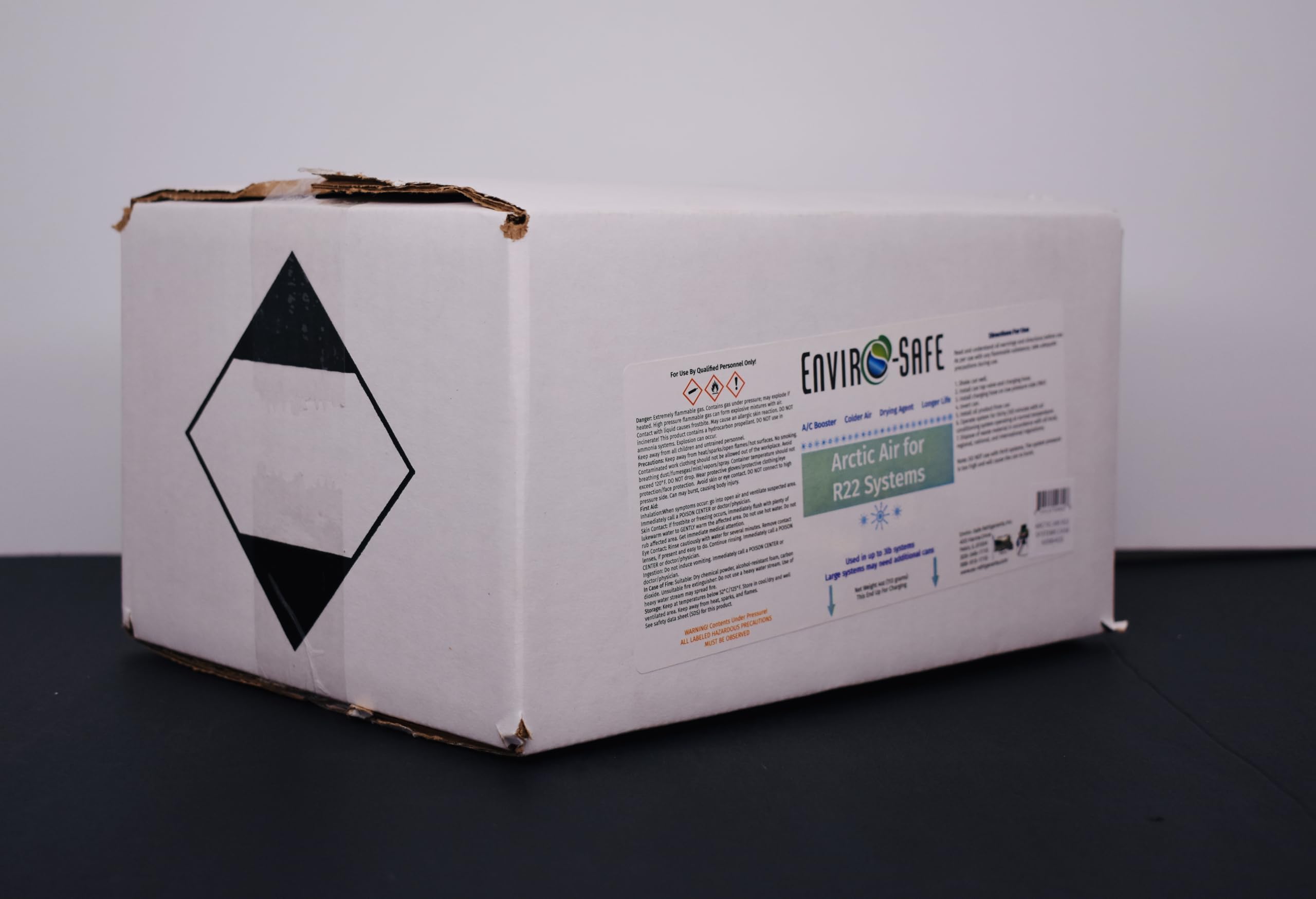 Arctic Air Refrigerant for R22 Systems - 5 Cans of Envirosafe White Freon | Perfect for Home AC Units, Commercial Refrigeration & HVAC Maintenance