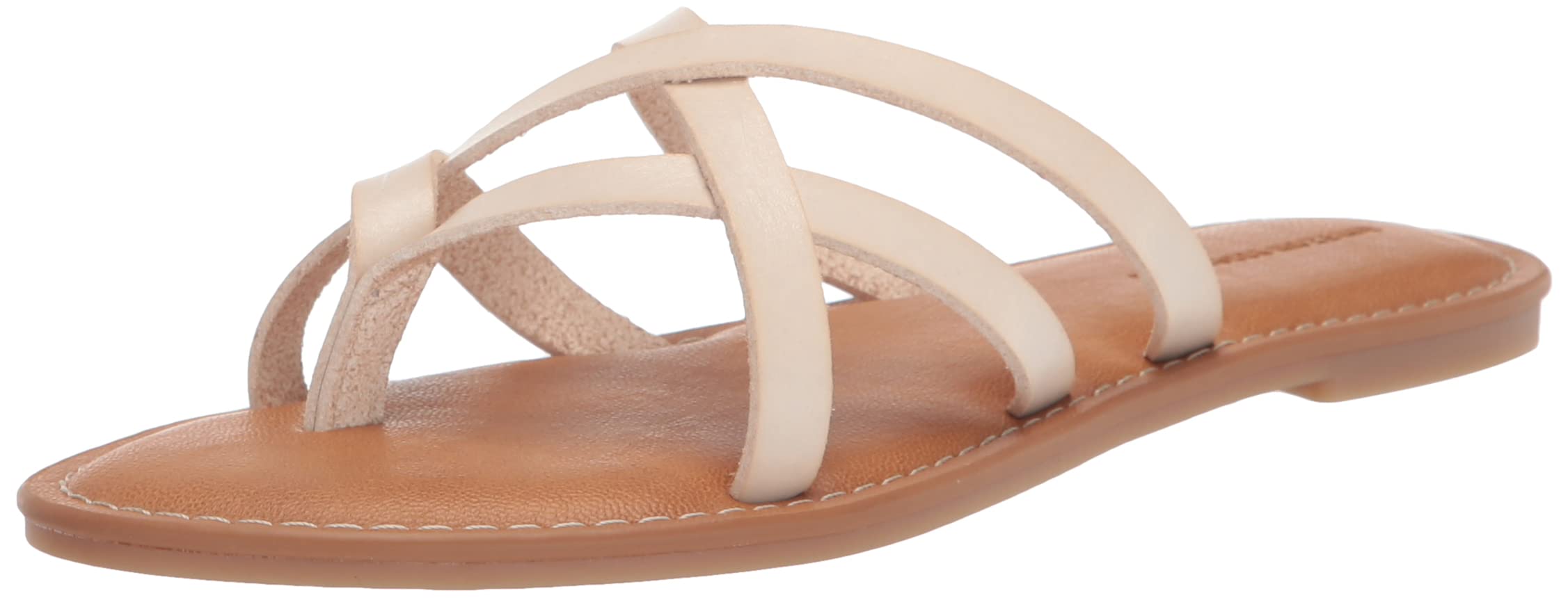 Amazon Essentials Women's Strappy Slide Flat Sandal - Comfortable Summer Casual Shoes for Beach, Pool, and Everyday Wear